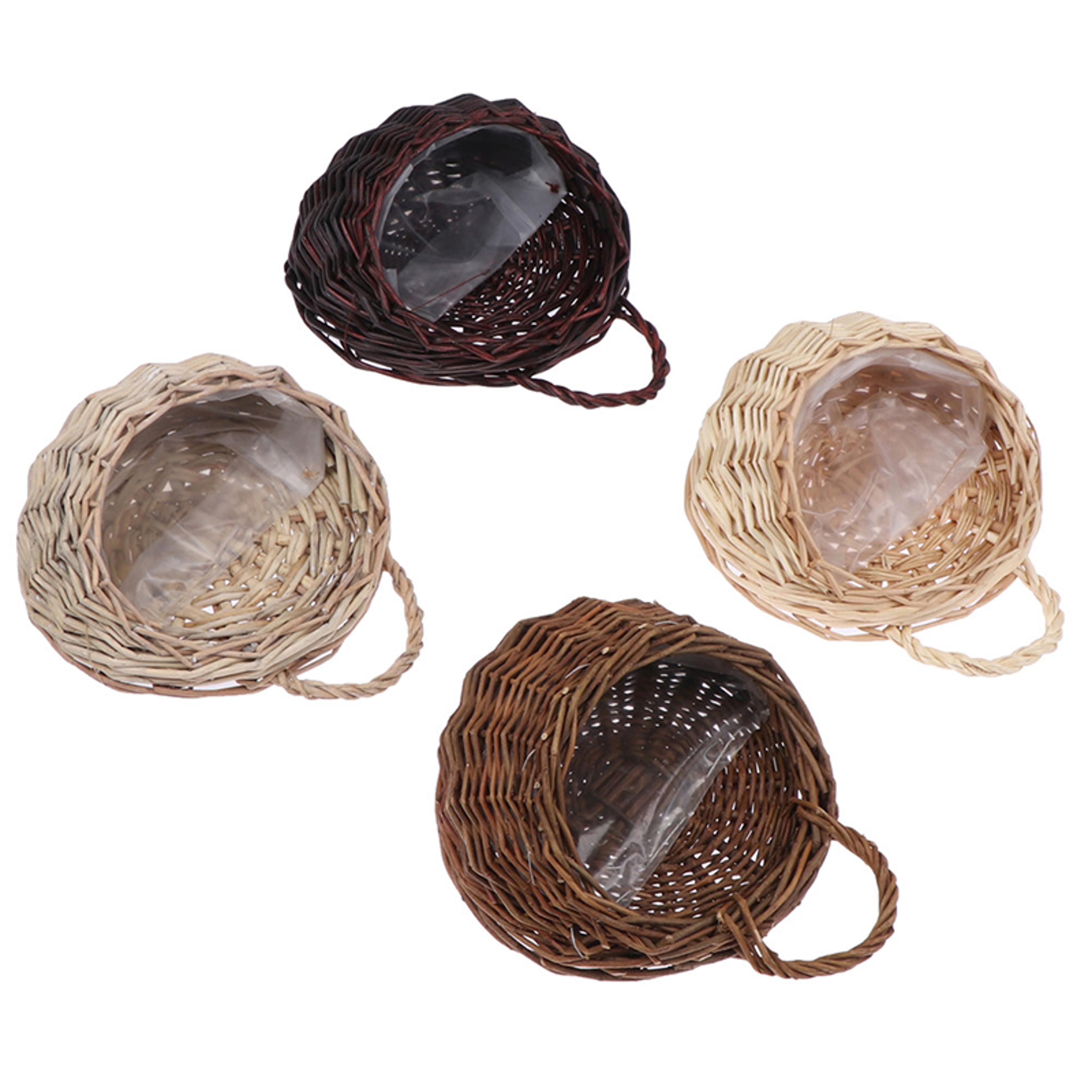 Flower Wall Hanging Wicker Planter Elegant Wicker Basket For Home  Garden Decor 5