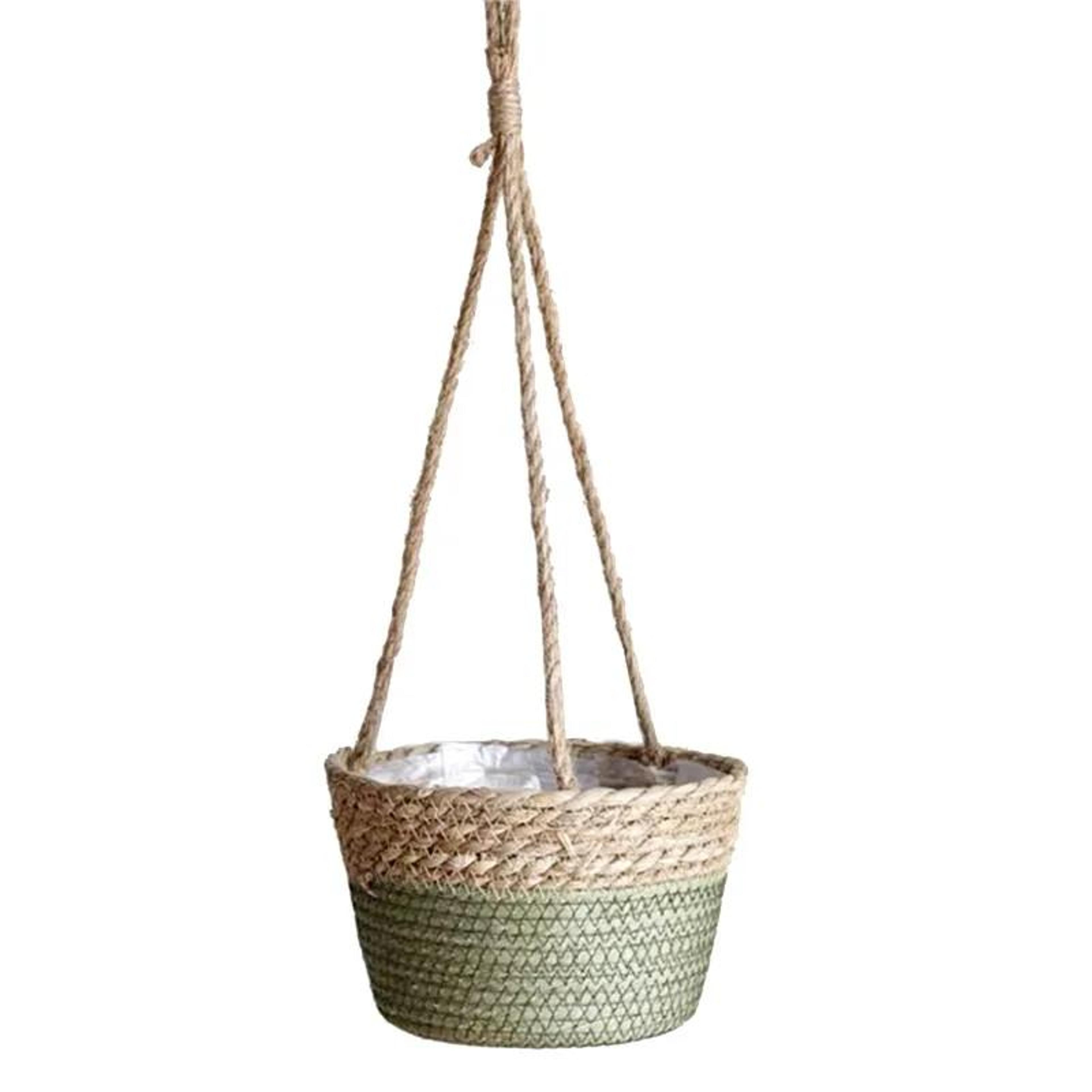 Braided Jute Rope Plant Storage Basket Indoor  Outdoor Hanging Flower Pot Stand 6