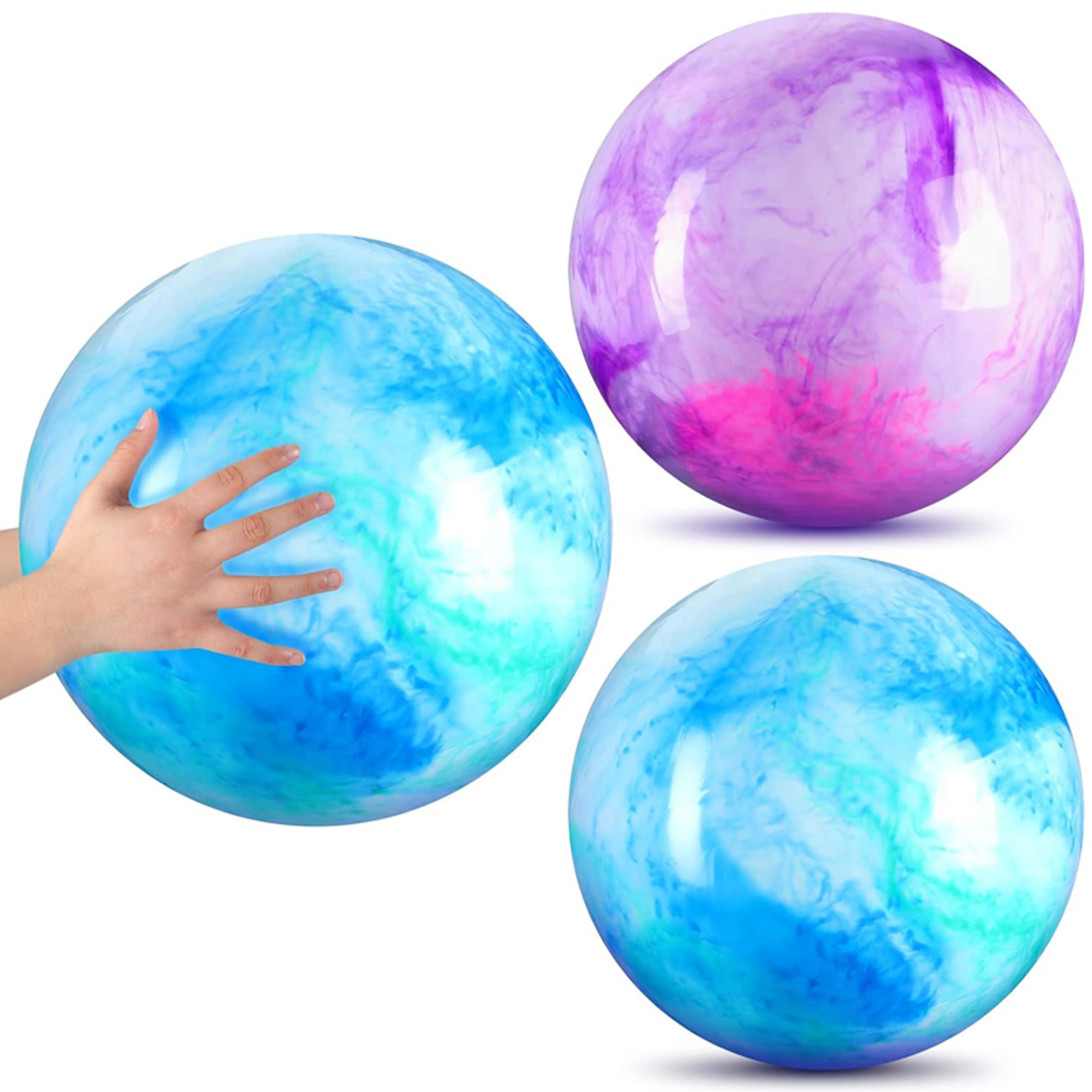 Marbleized Inflatable Bouncy Balls For Kids Perfect For Indoor  Outdoor Play 1