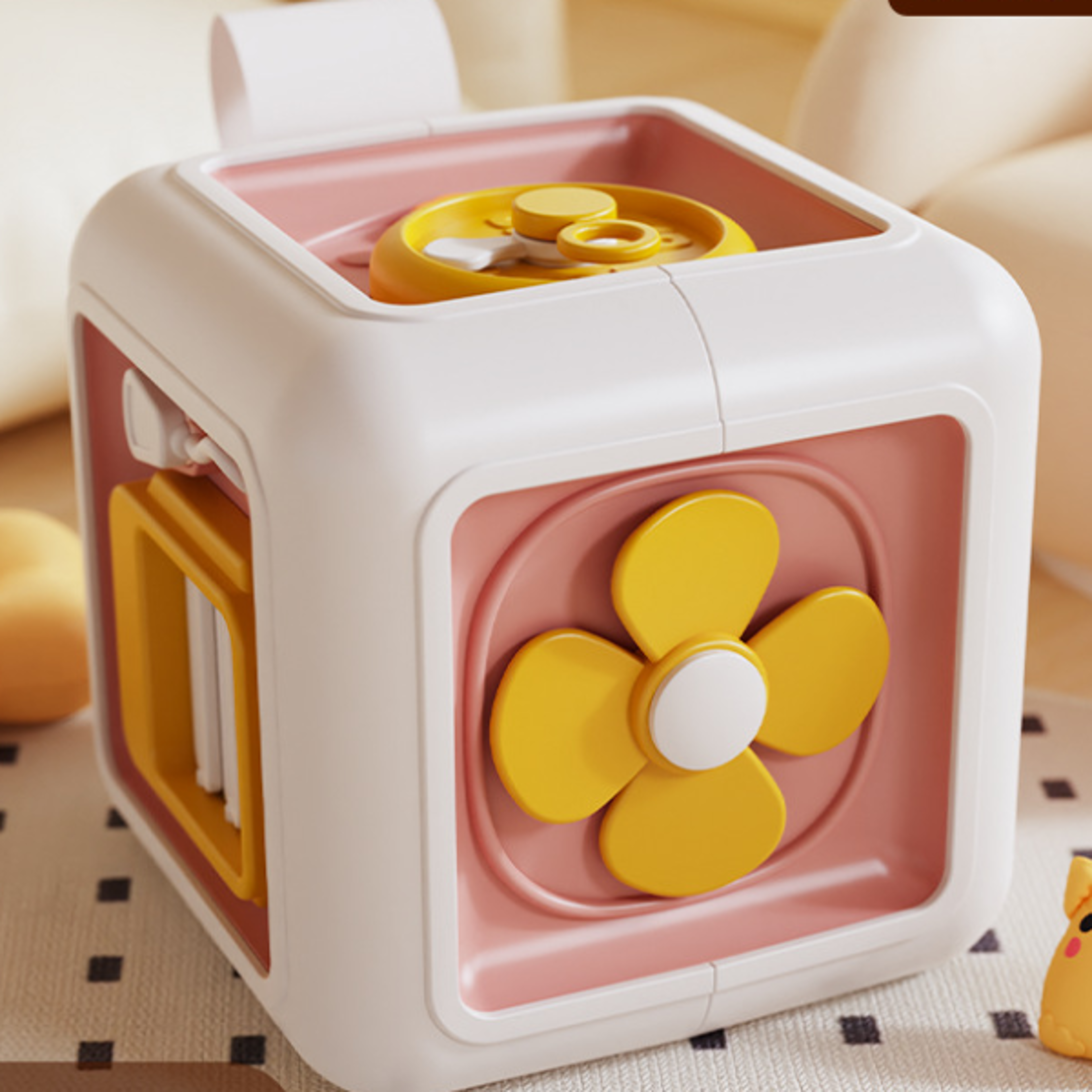 Montessori Sensory Busy Board Educational Practice Skills Drawer Cube for Kids