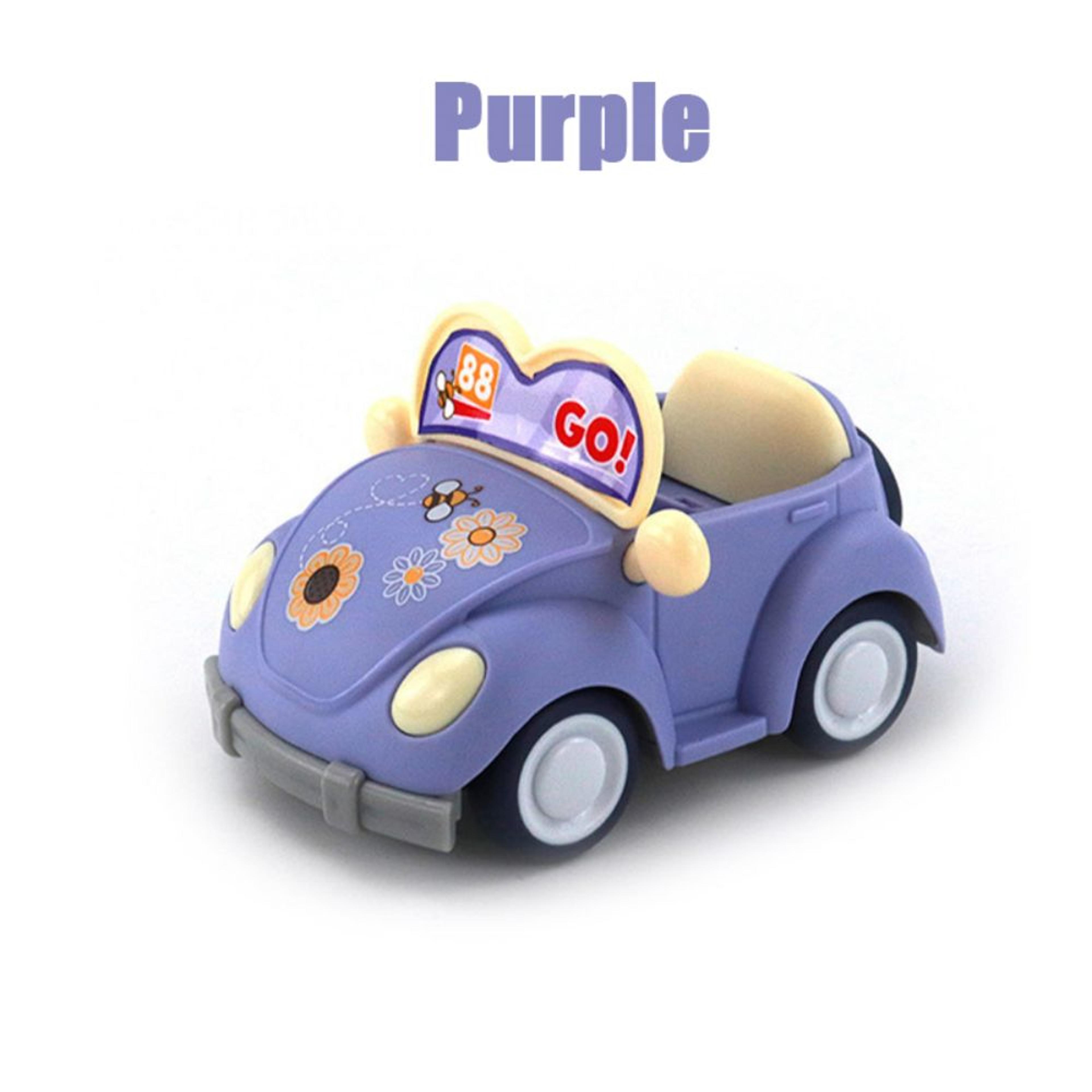 Convertible Purple Car Toy Model Set Pull Back Miniature Dollhouse Furniture For Kids Perfect For B 9