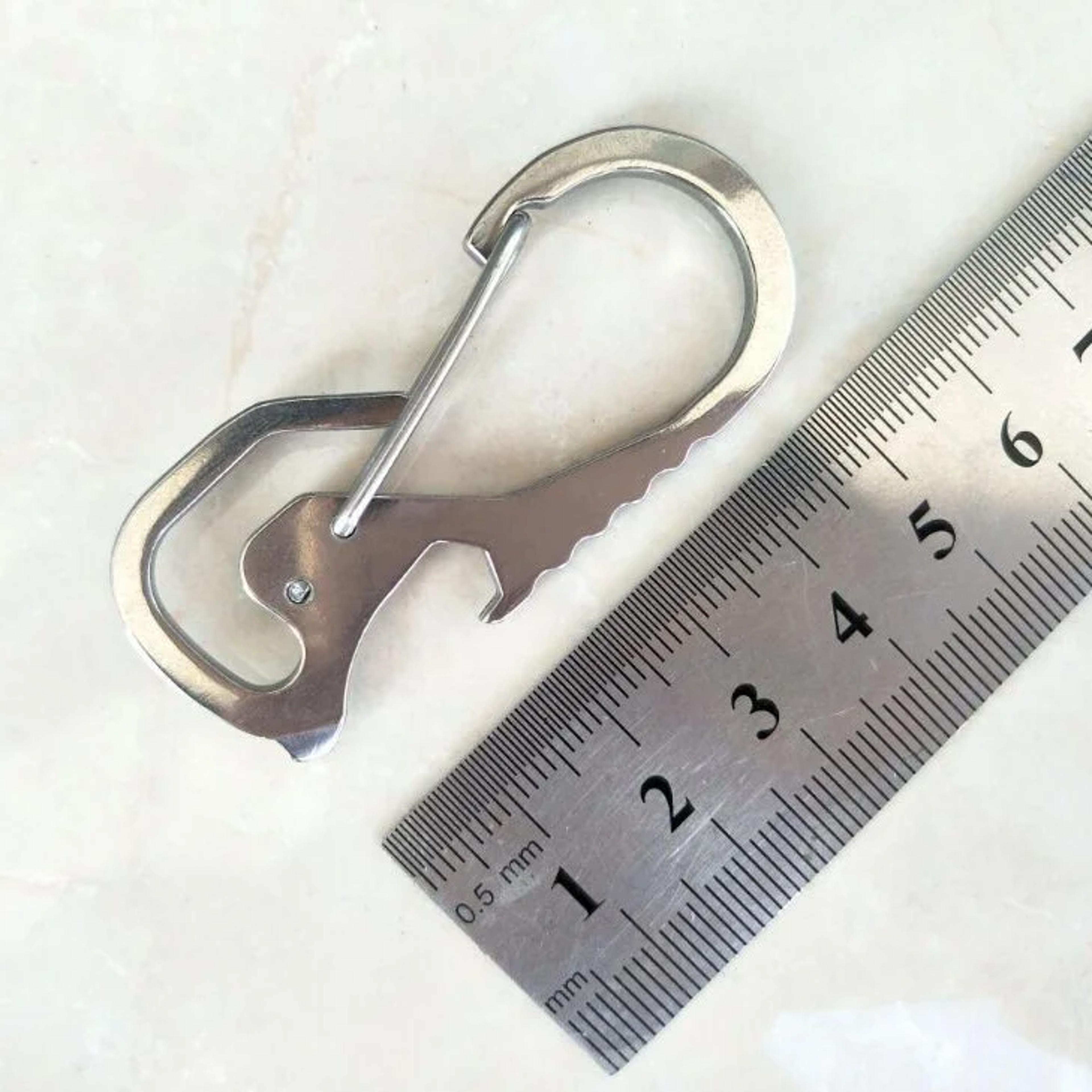Stainless Steel Carabiner Bottle Opener Keychain With Hex Driver 4