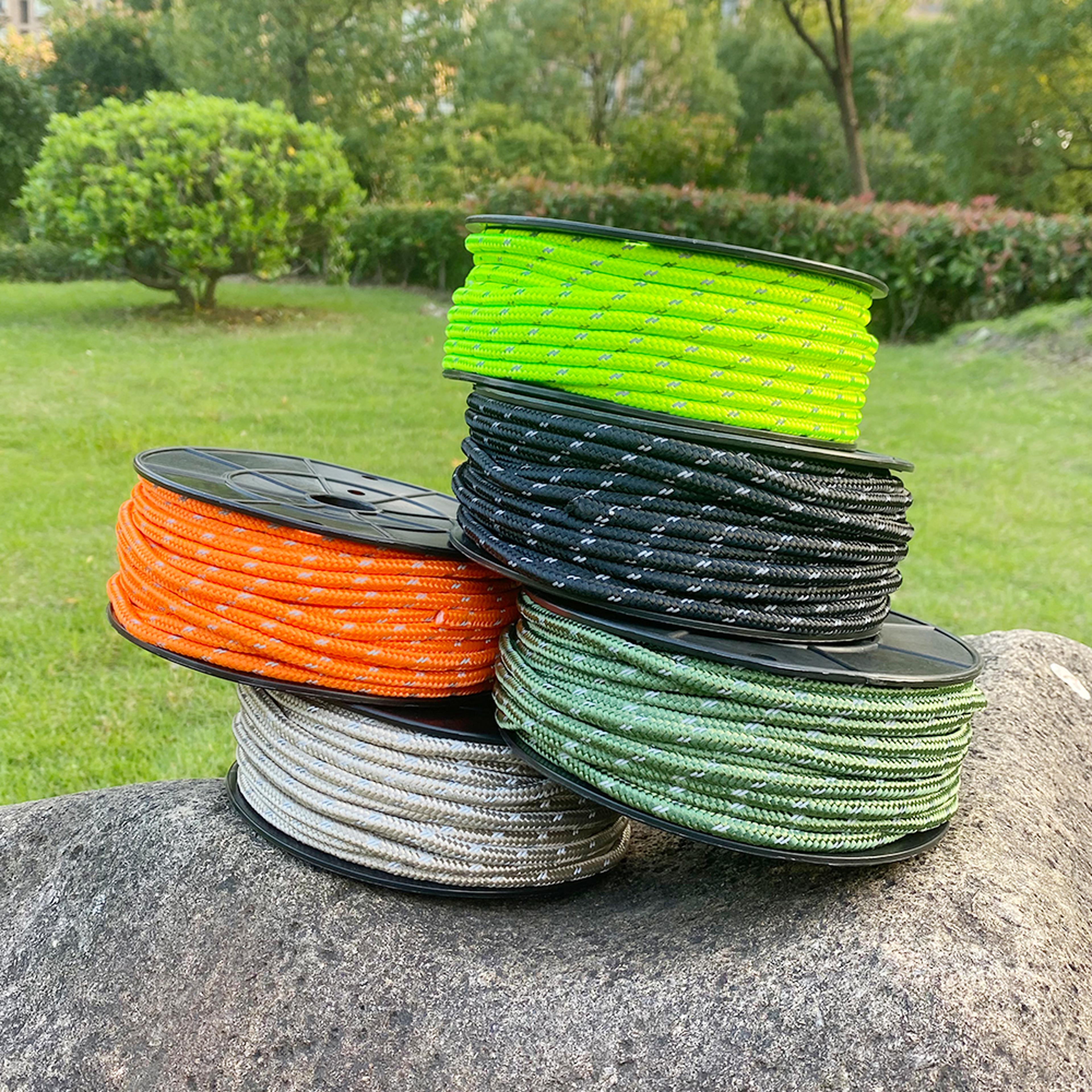 reflective paracord camping rope for tent guyline clothesline and outdoor survival