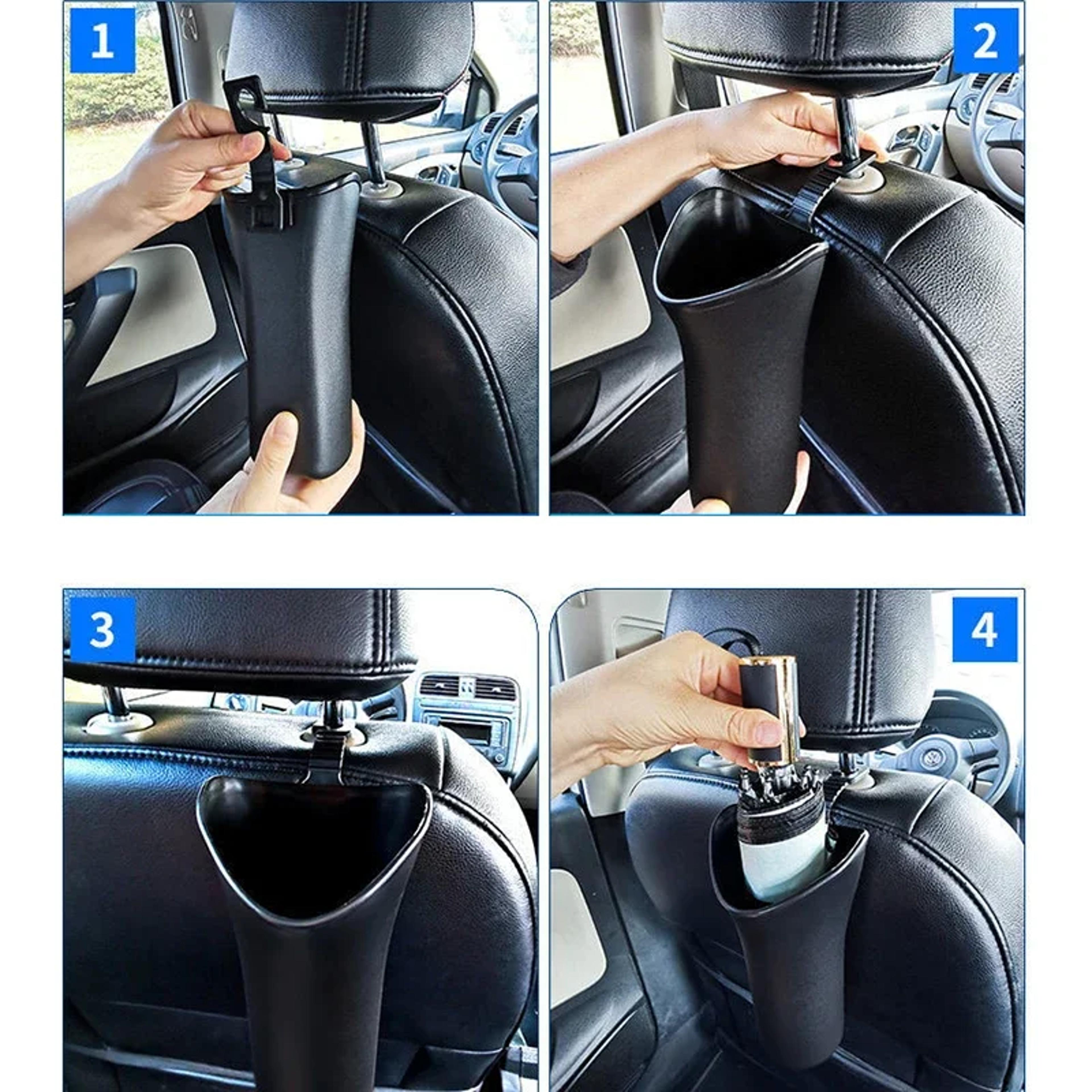 Universal Car Umbrella Holder And Trash Can Storage Bucket 4