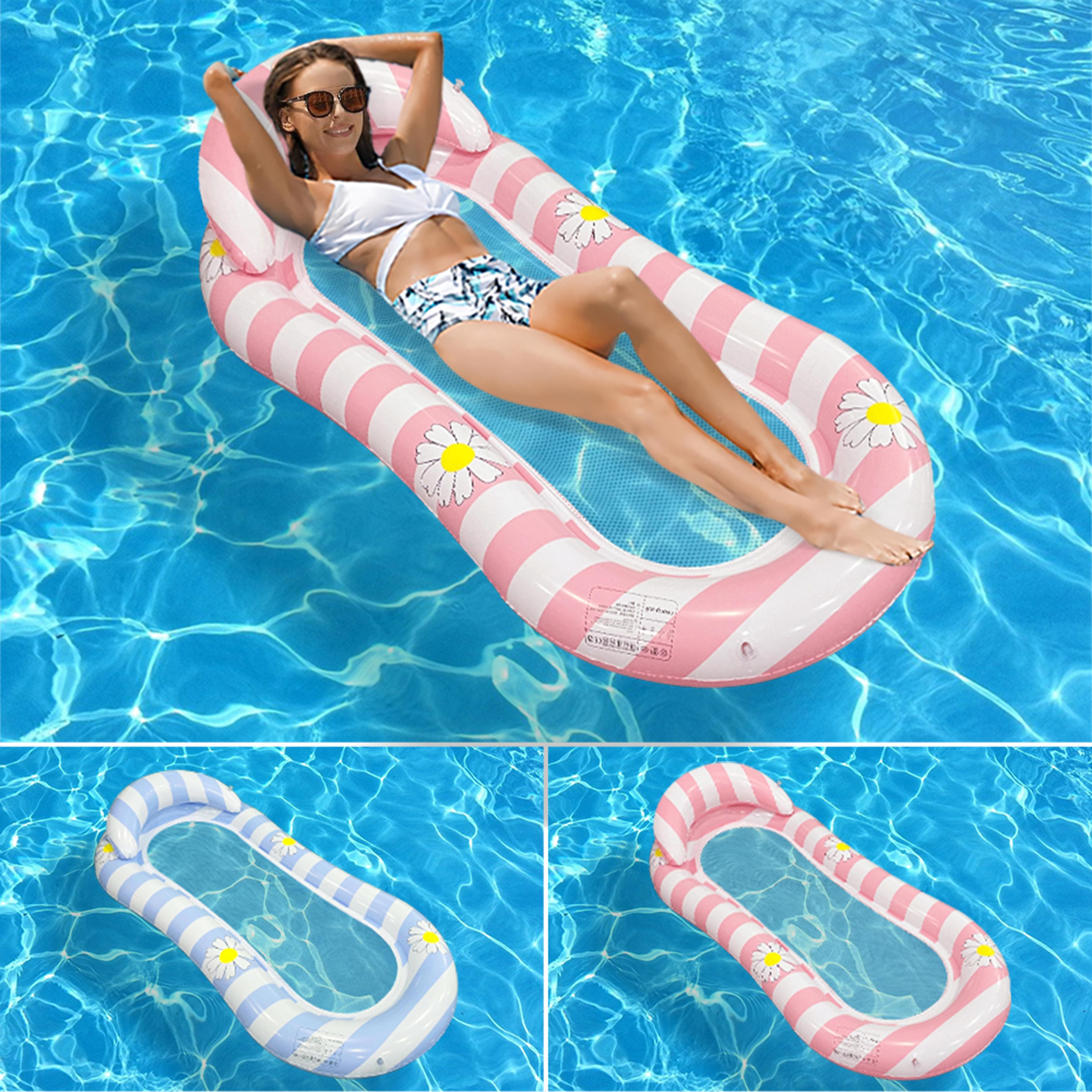 oversized inflatable pool lounge chair for adults adult pool float raft for pool lake and beach