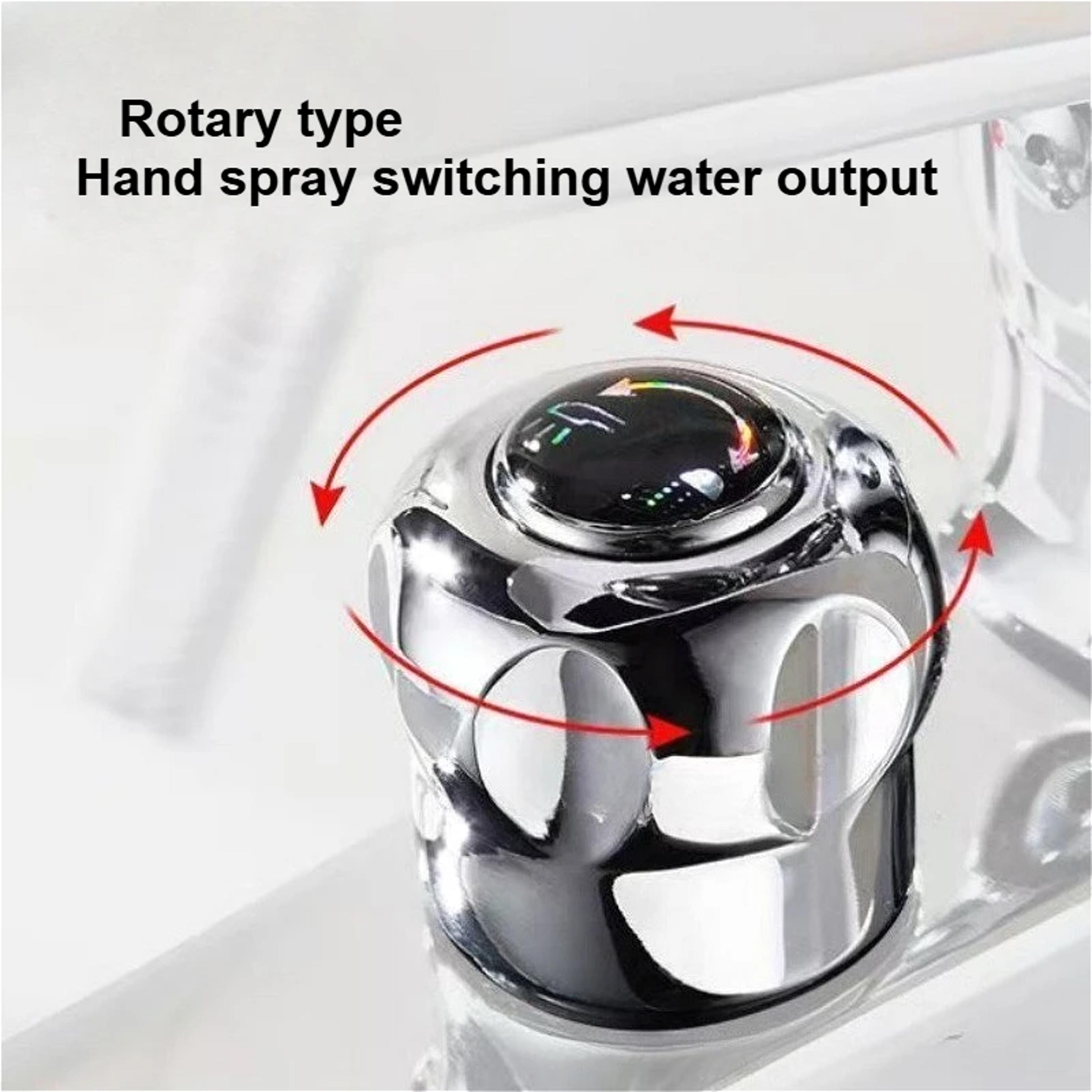 Modern Chrome Bathroom Sink Faucet Deck Mounted Hot And Cold Mixer Tap 3