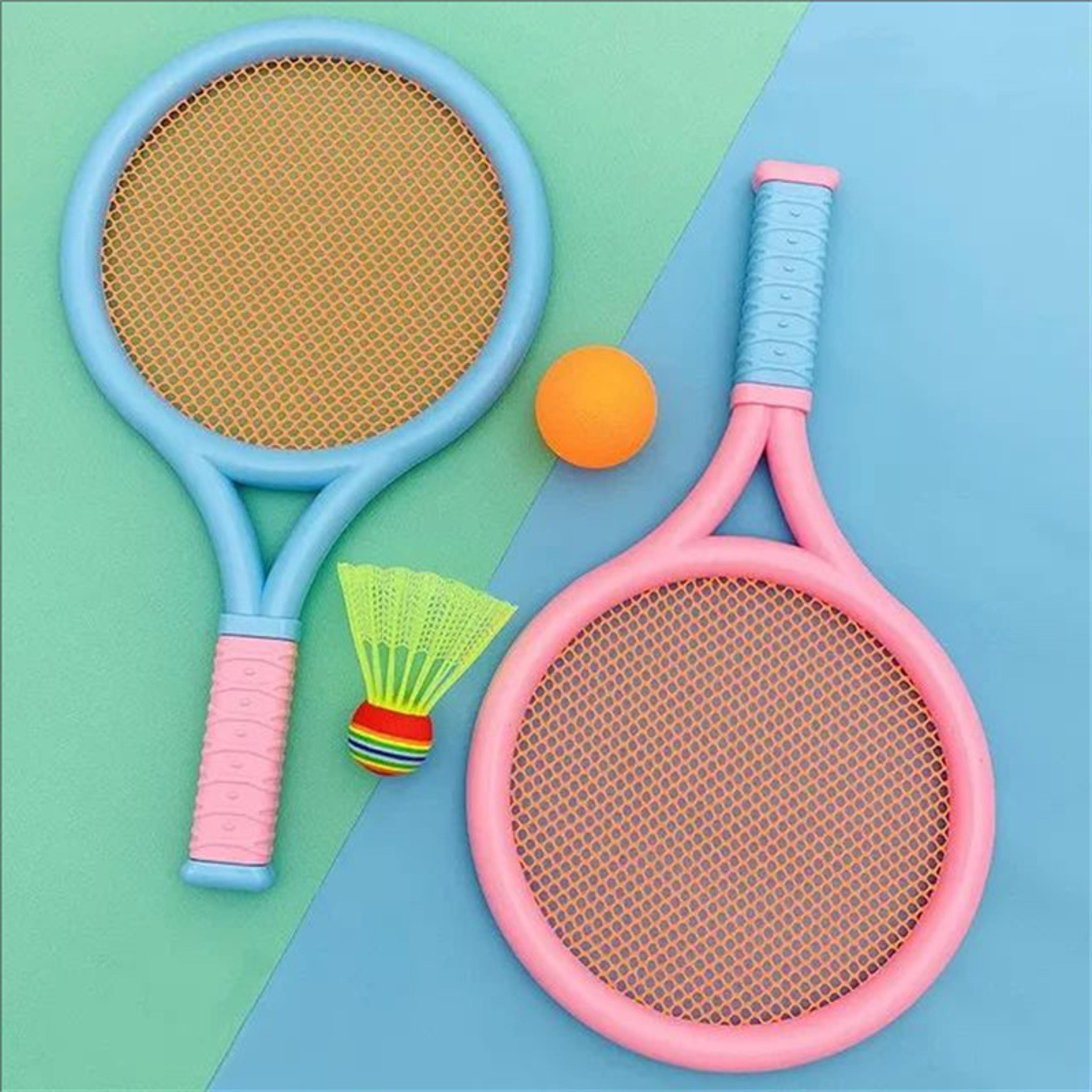 kids badminton racket set with ball and shuttlecock for beginner outdoor family play