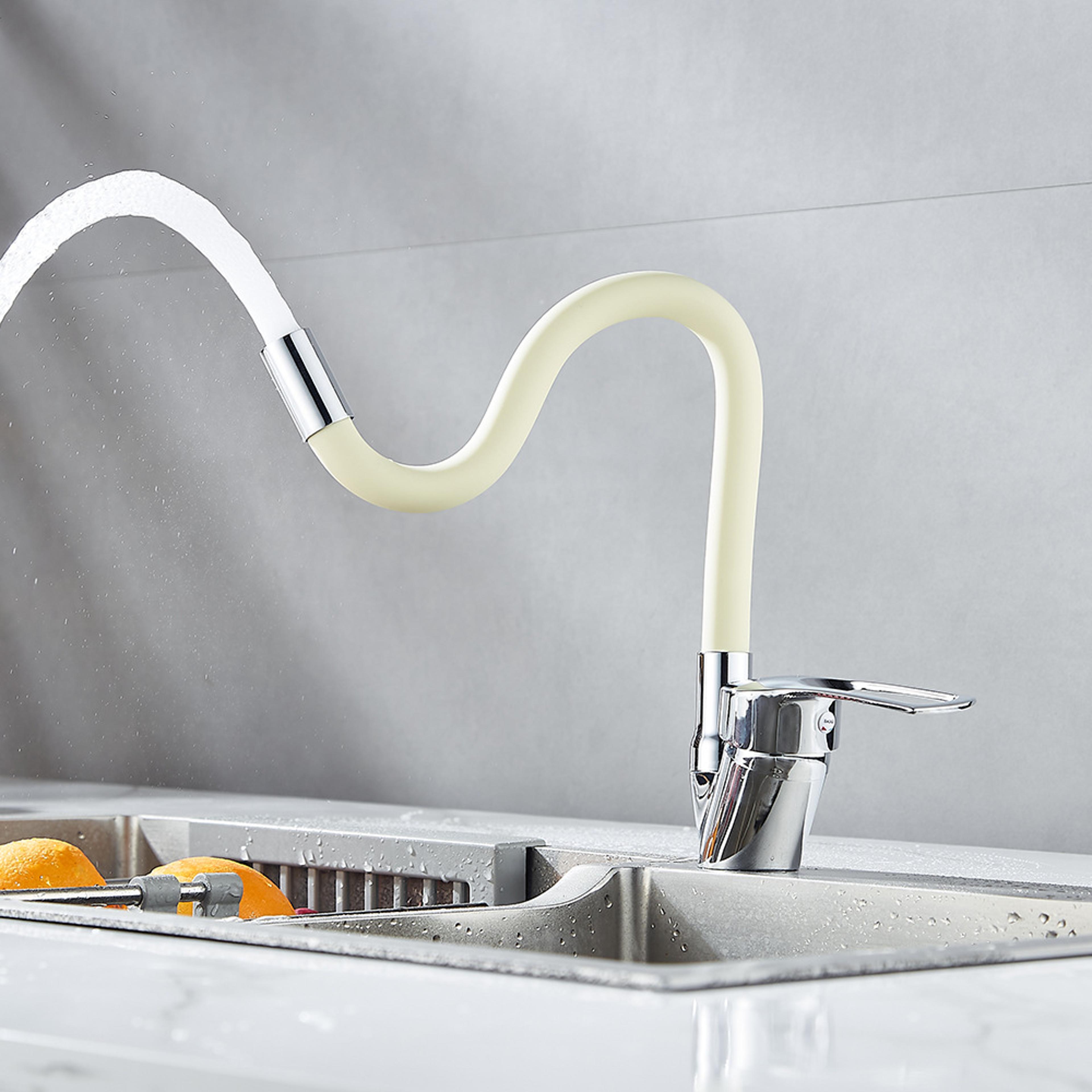 Stainless Steel Single Cold Kitchen Faucet Quick Open Sink Tap 1