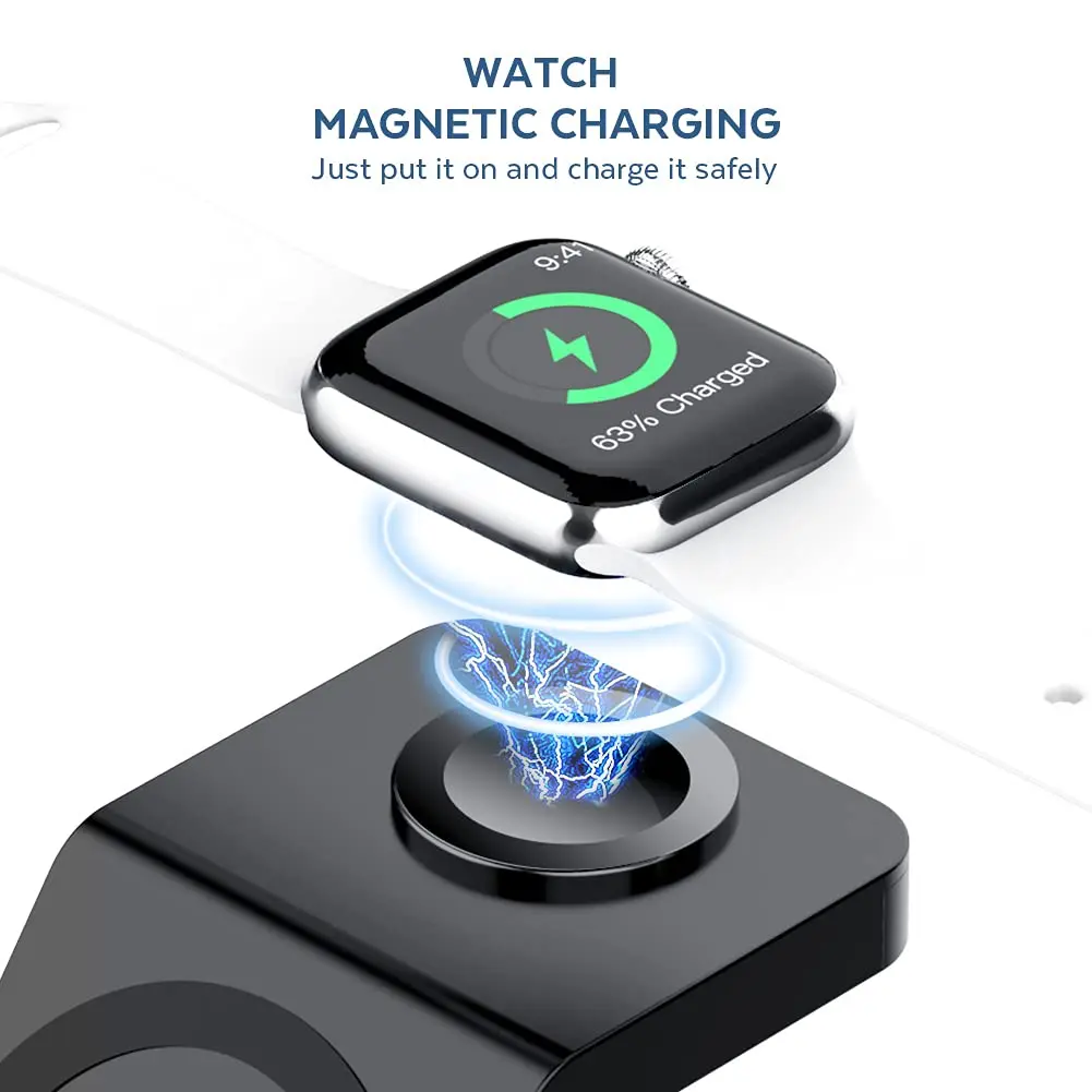 wireless charging station stand for phone watch and earbuds