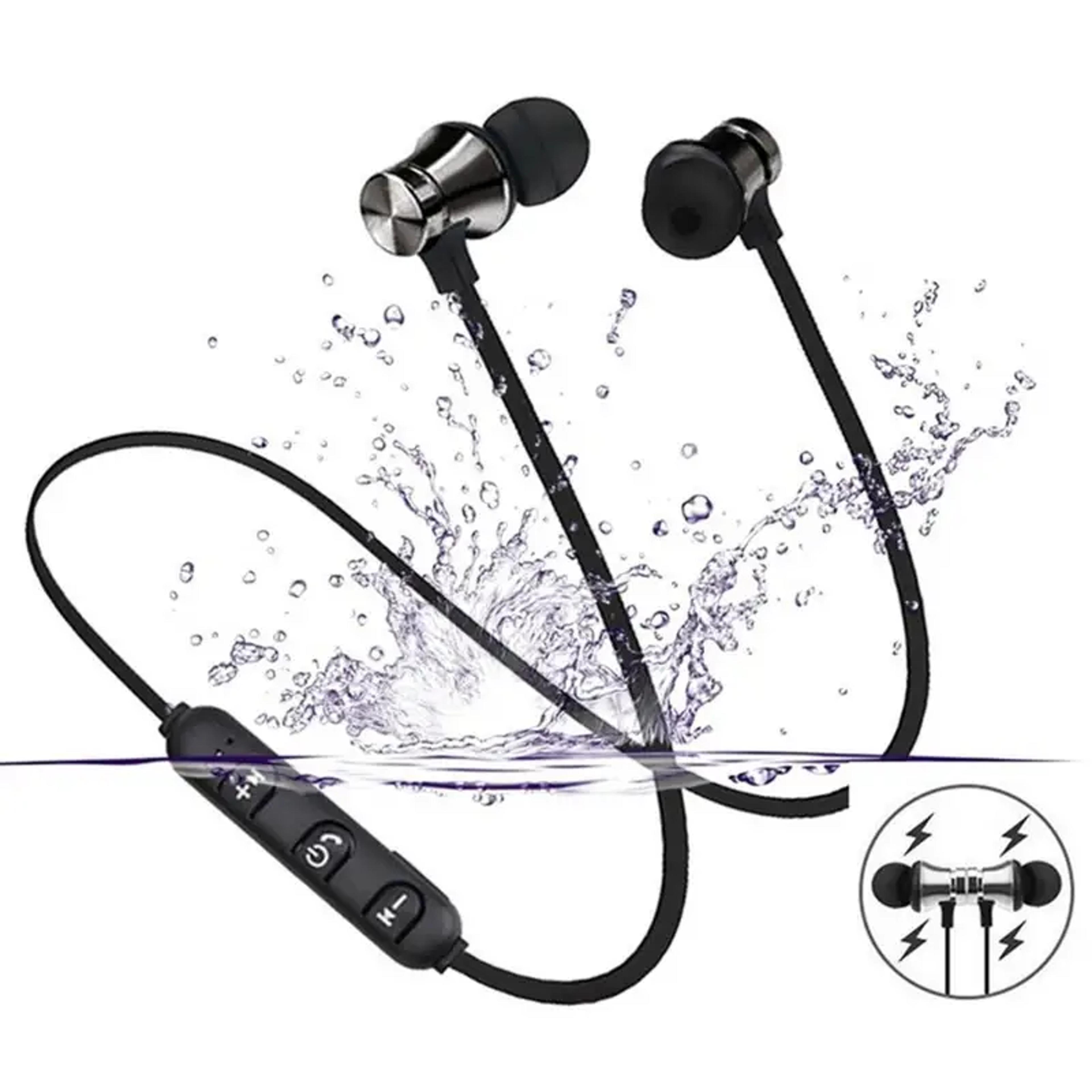 magnetic bluetooth neckband headphones with mic for sports and everyday calls