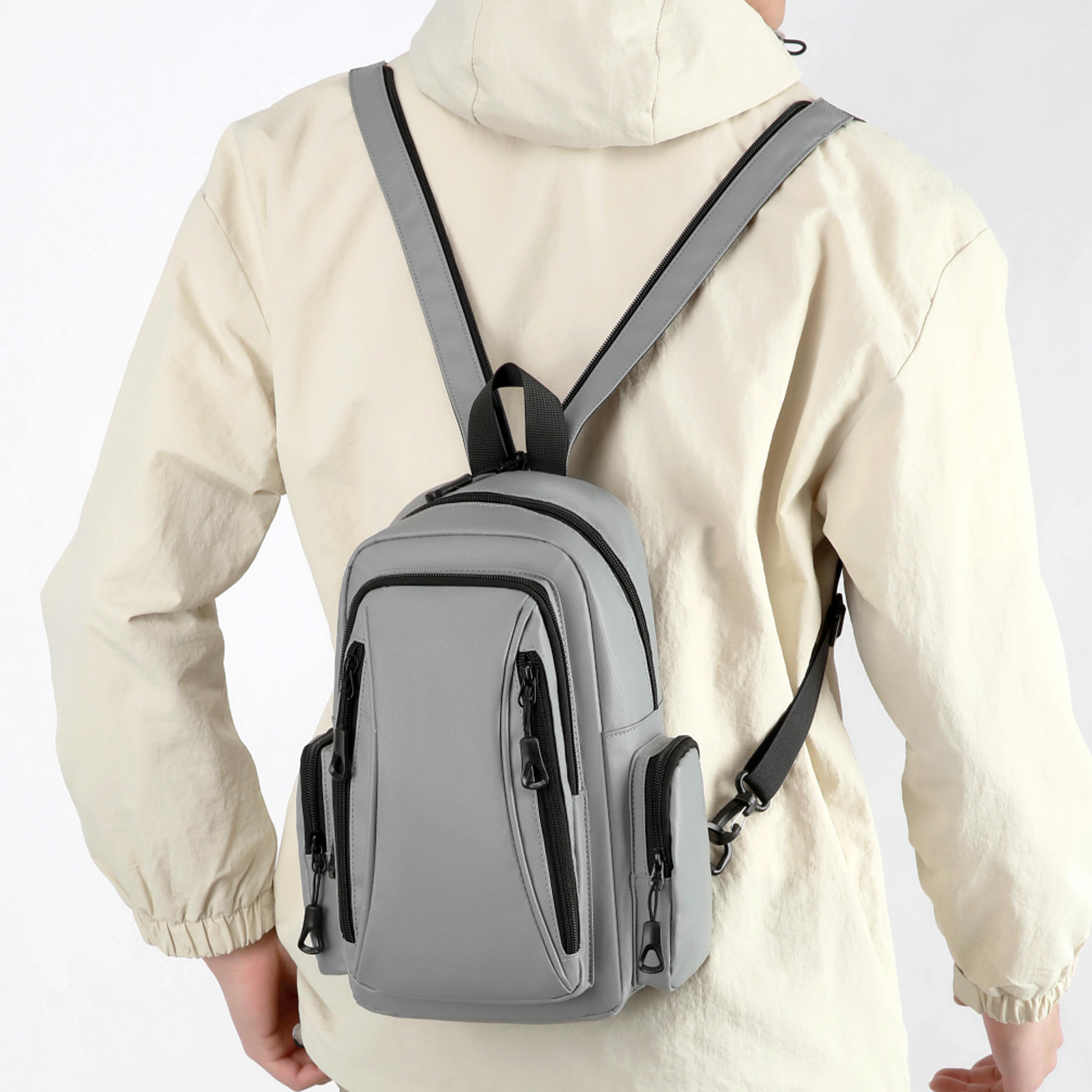 multi functional mens chest bag compact outdoor backpack for travel and daily commute