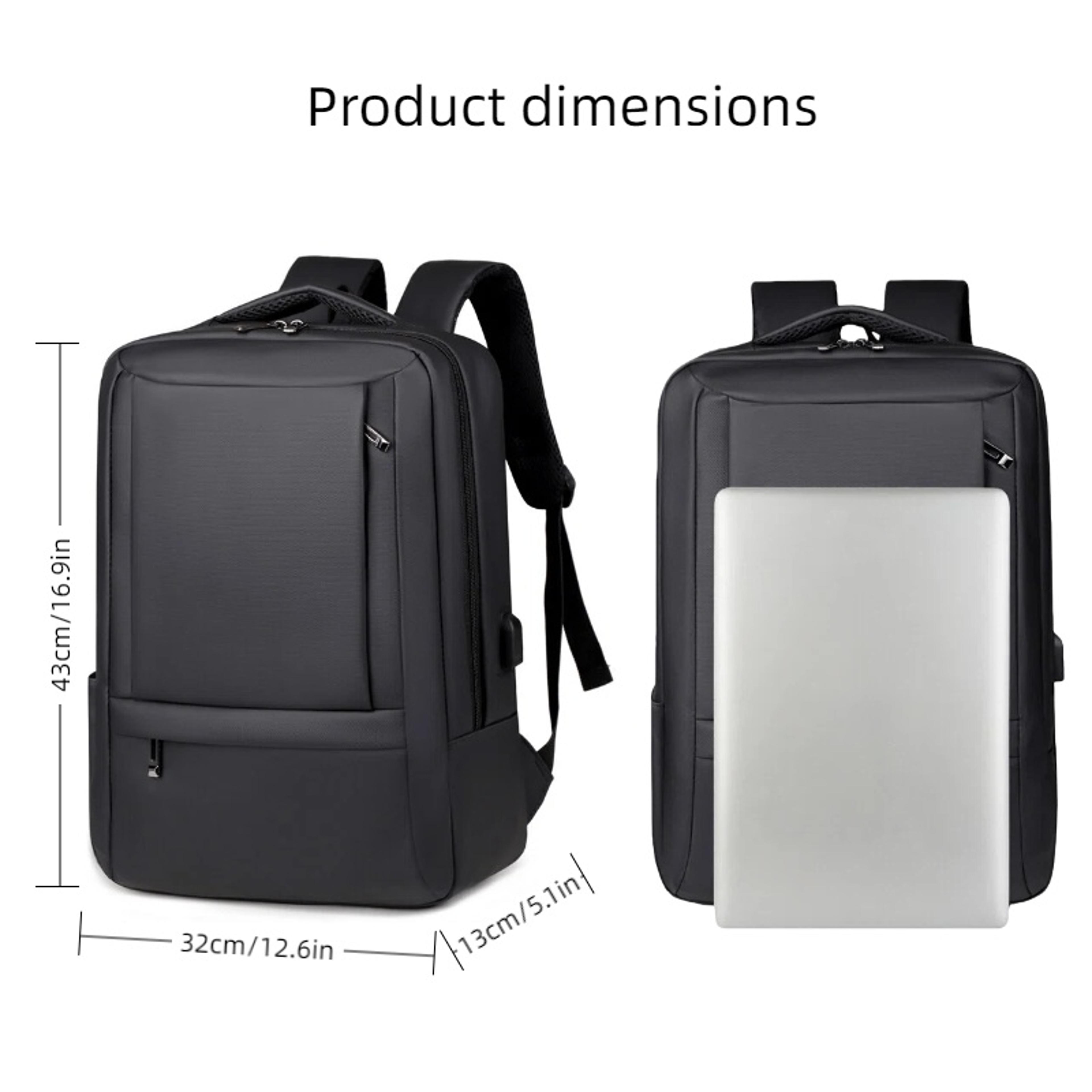 Mens Business Backpack Large Capacity  Multi Compartment Laptop Bag For Work  Travel 4