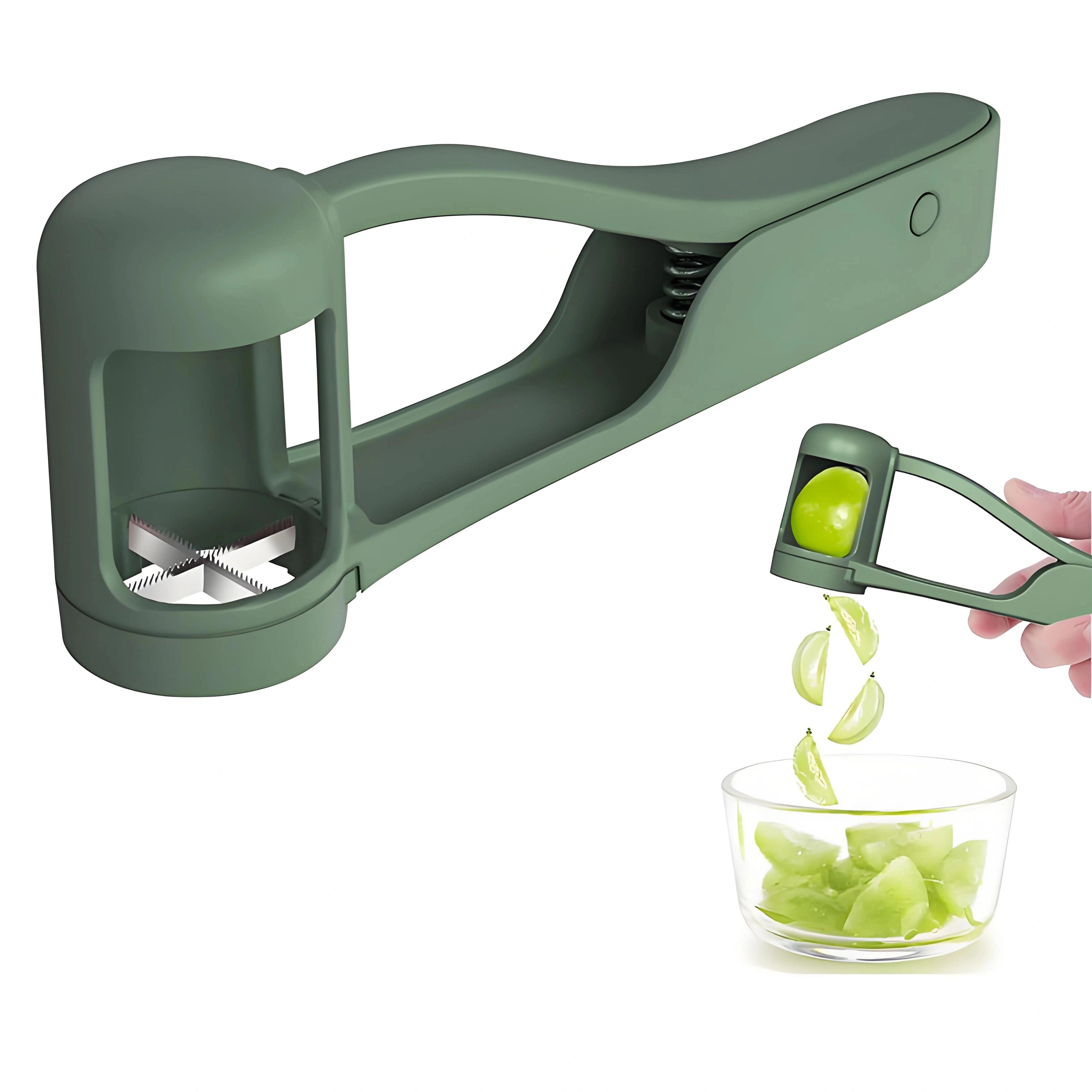 New Grape Cherry Tomato Strawberry Cutter Quarter Slicer Tool Stainless Steel Kitchen Gadget Fruit  5