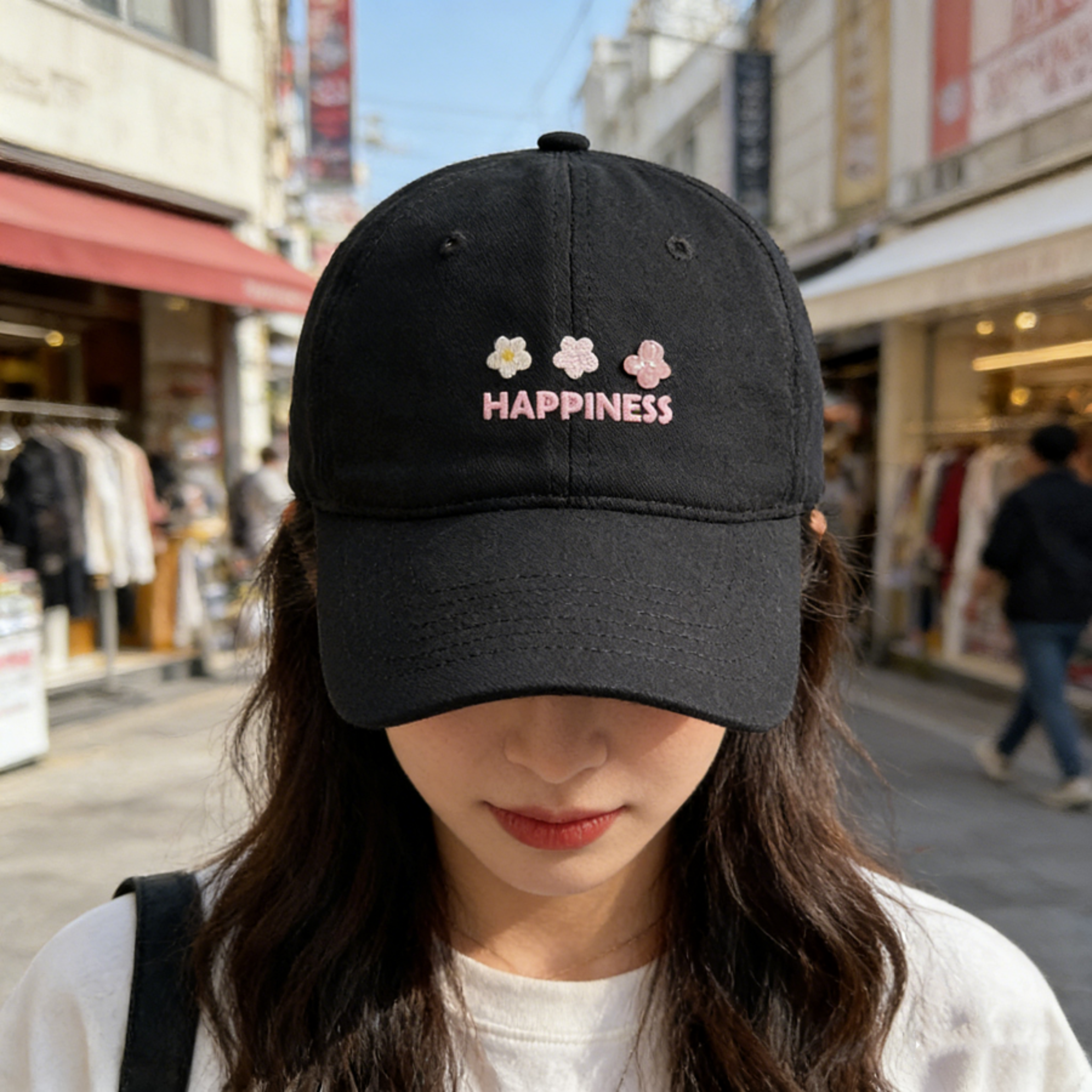 Macaron Floral Baseball Cap Soft Face Slimming Hat For Daily Wear 4