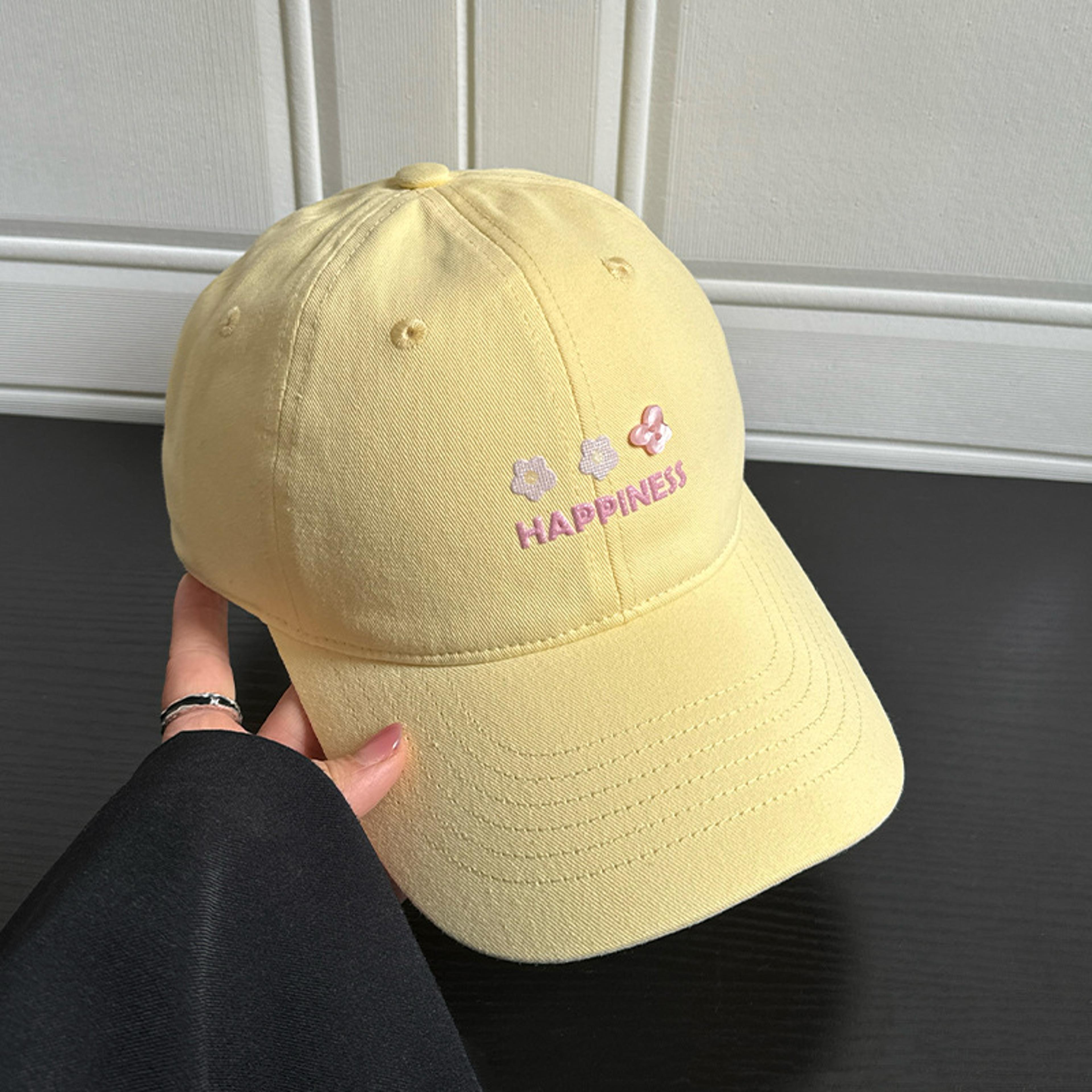 Macaron Floral Baseball Cap Soft Face Slimming Hat For Daily Wear 10