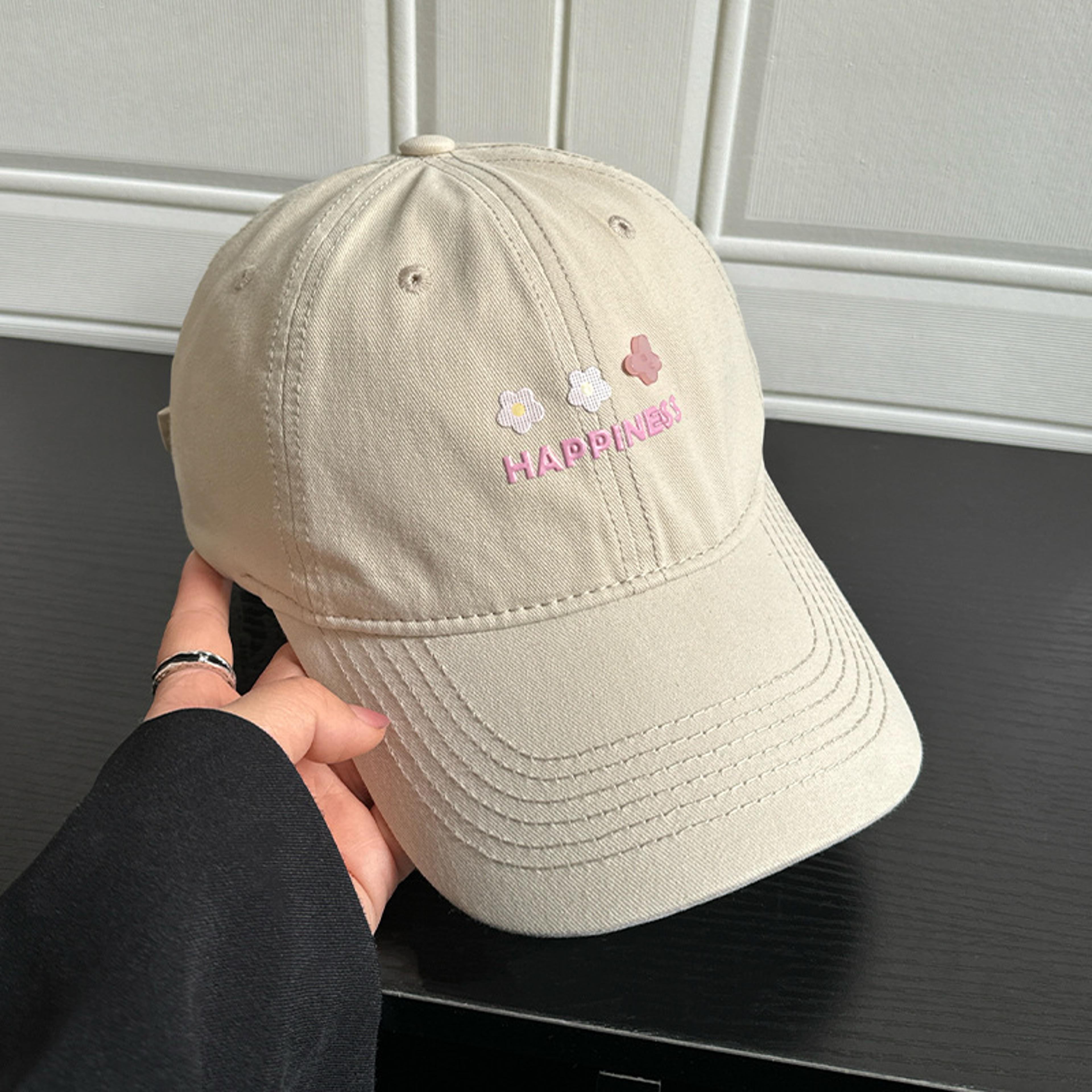 Macaron Floral Baseball Cap Soft Face Slimming Hat For Daily Wear 9