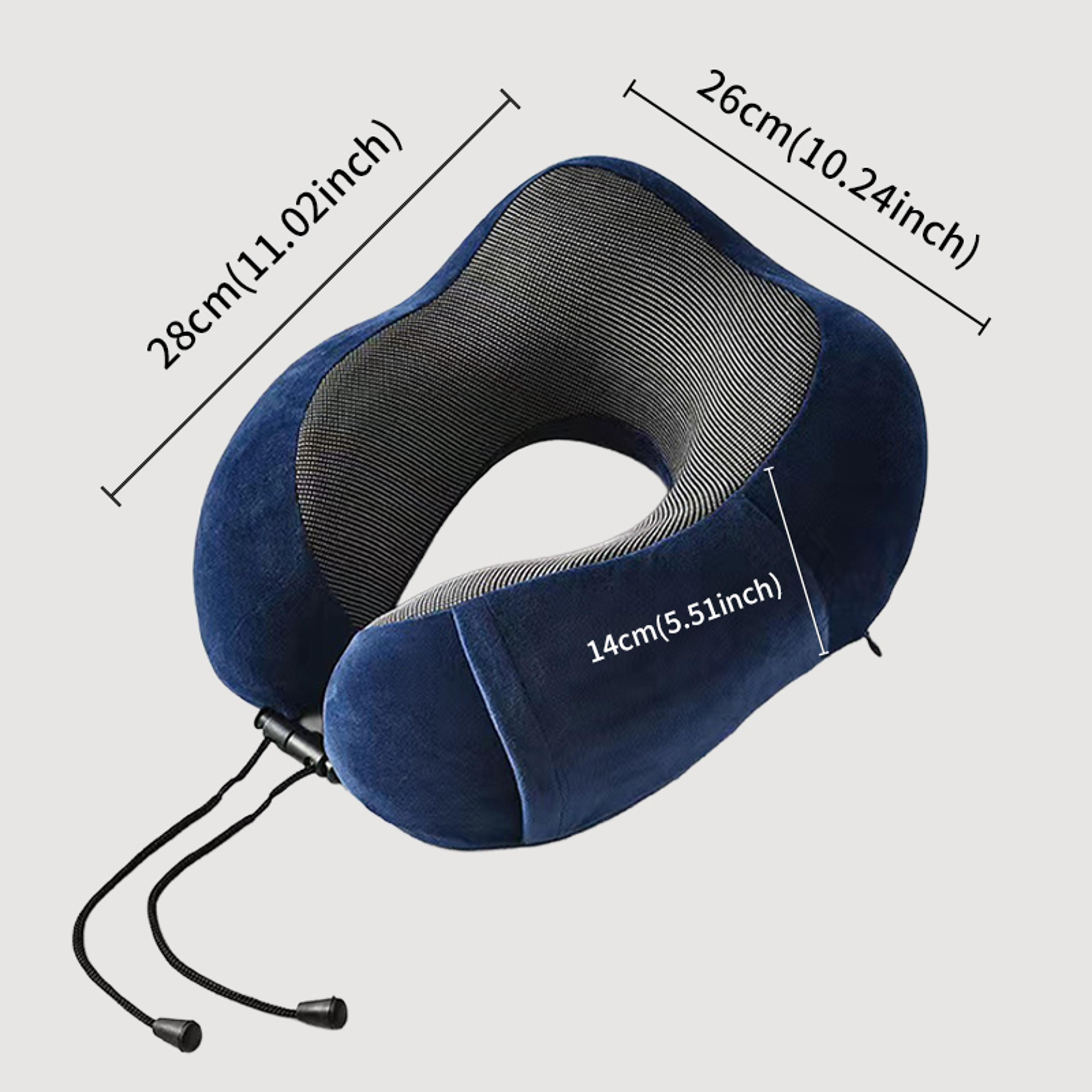 Premium Memory Foam Travel Neck Pillow U Shaped Cervical Support Comfort 1