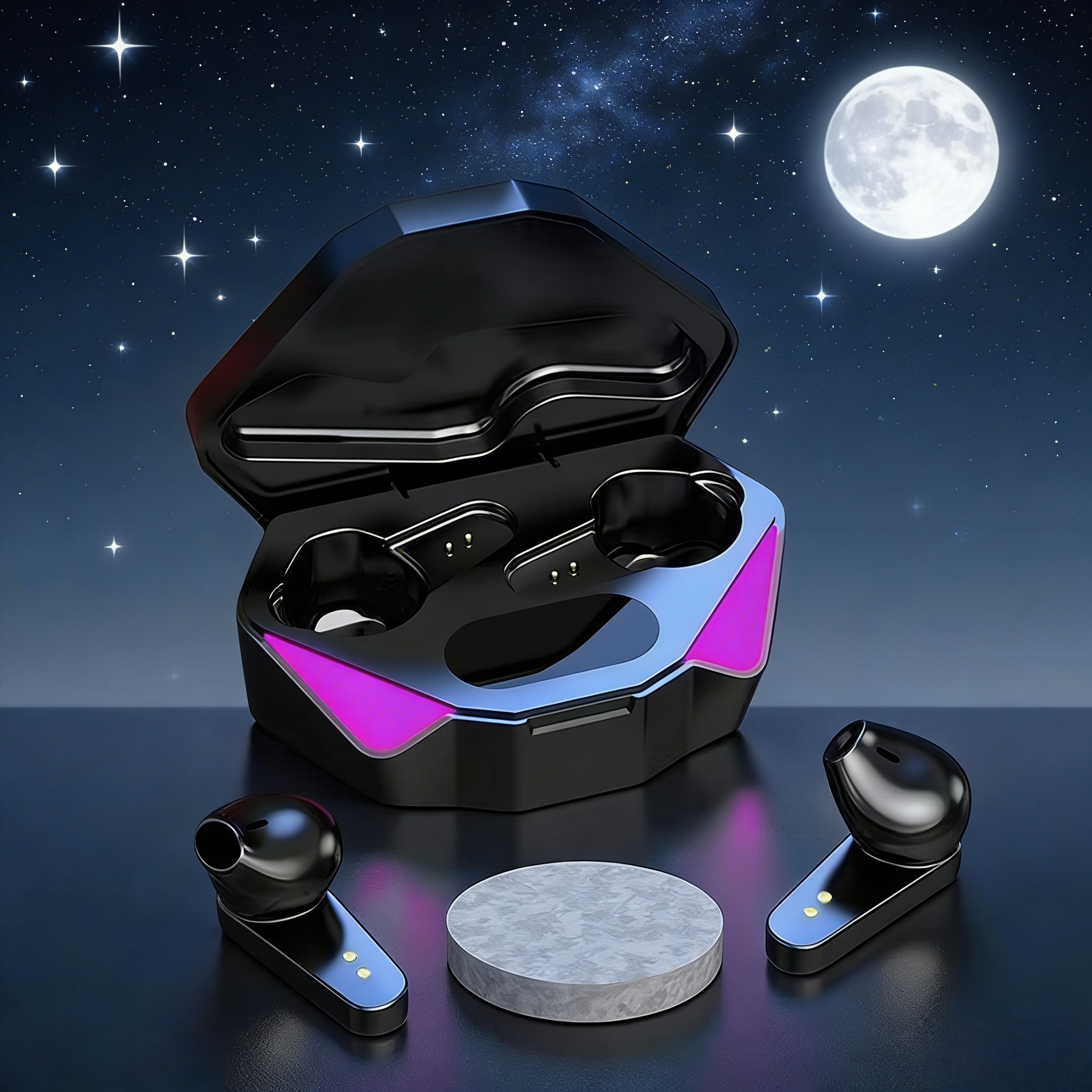 wireless gaming earbuds with mic stereo bass & low latency bluetooth audio