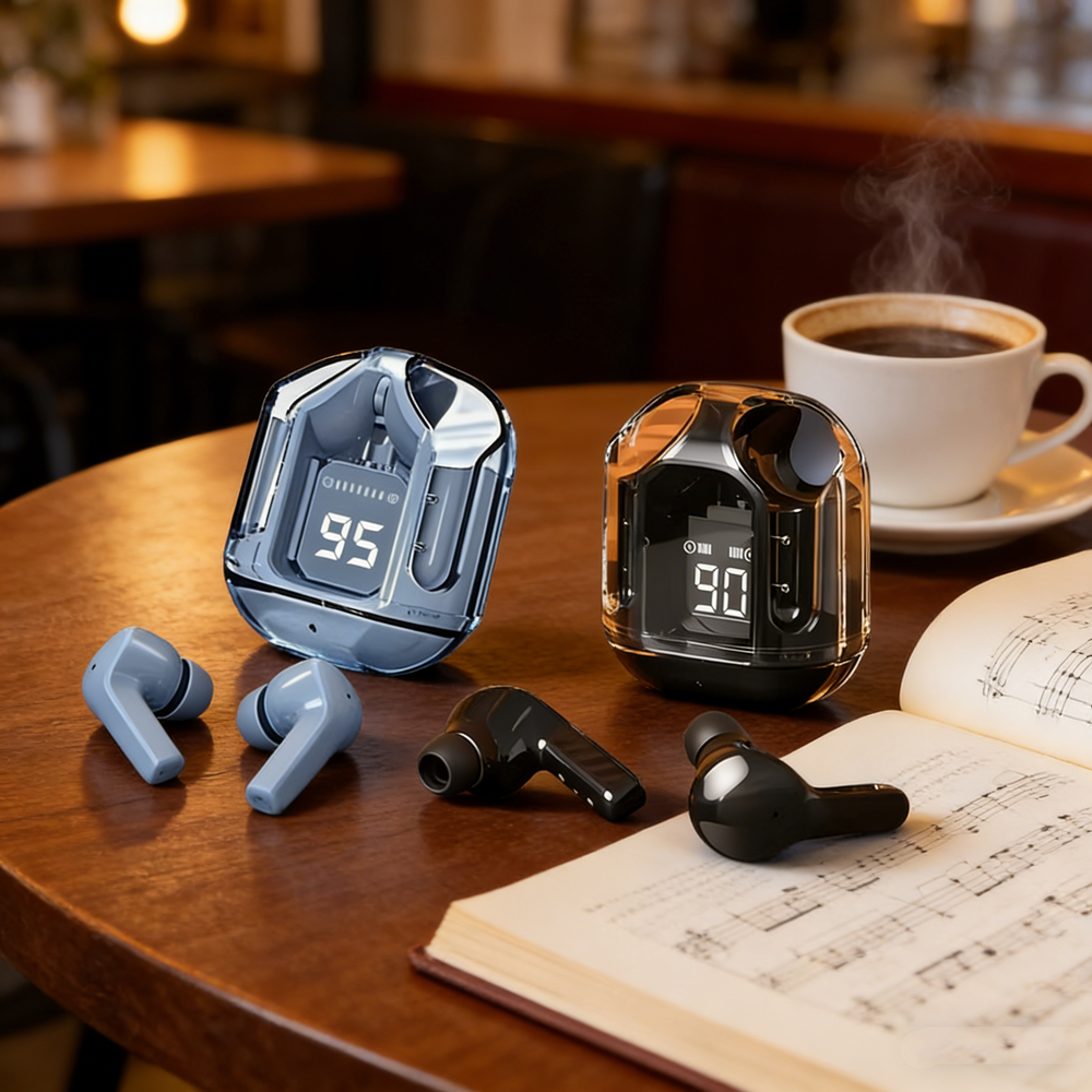 Premium Bluetooth Wireless Earbuds With Smart LED Power Display  Stereo 0