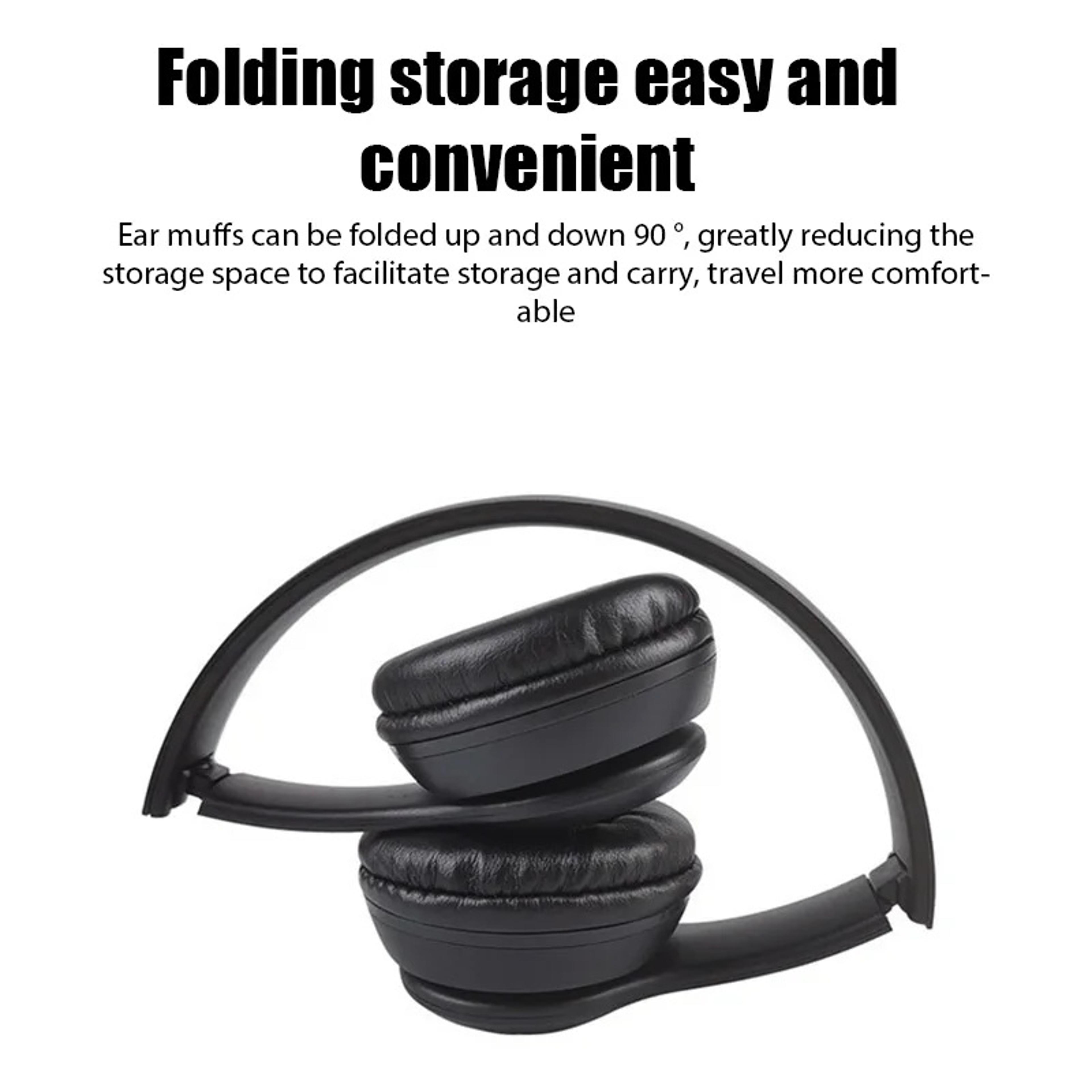 AcoustiMax Foldable Bluetooth Headphones Over Ear Wireless Earphones With Mic For Gaming And Smart  3