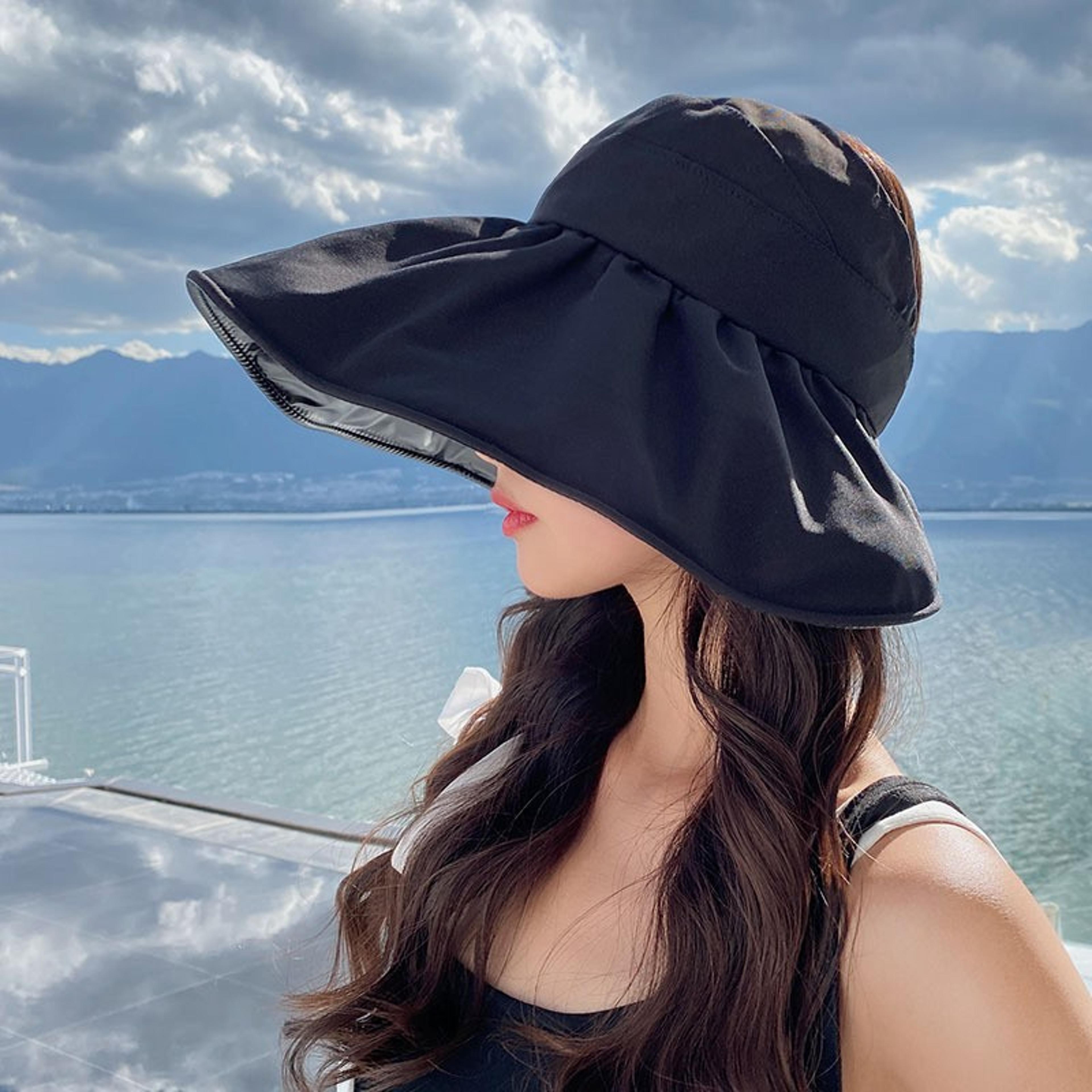 Wide Brim Foldable Sun Hat For Women Packable UV Protection Bucket Hat 2
