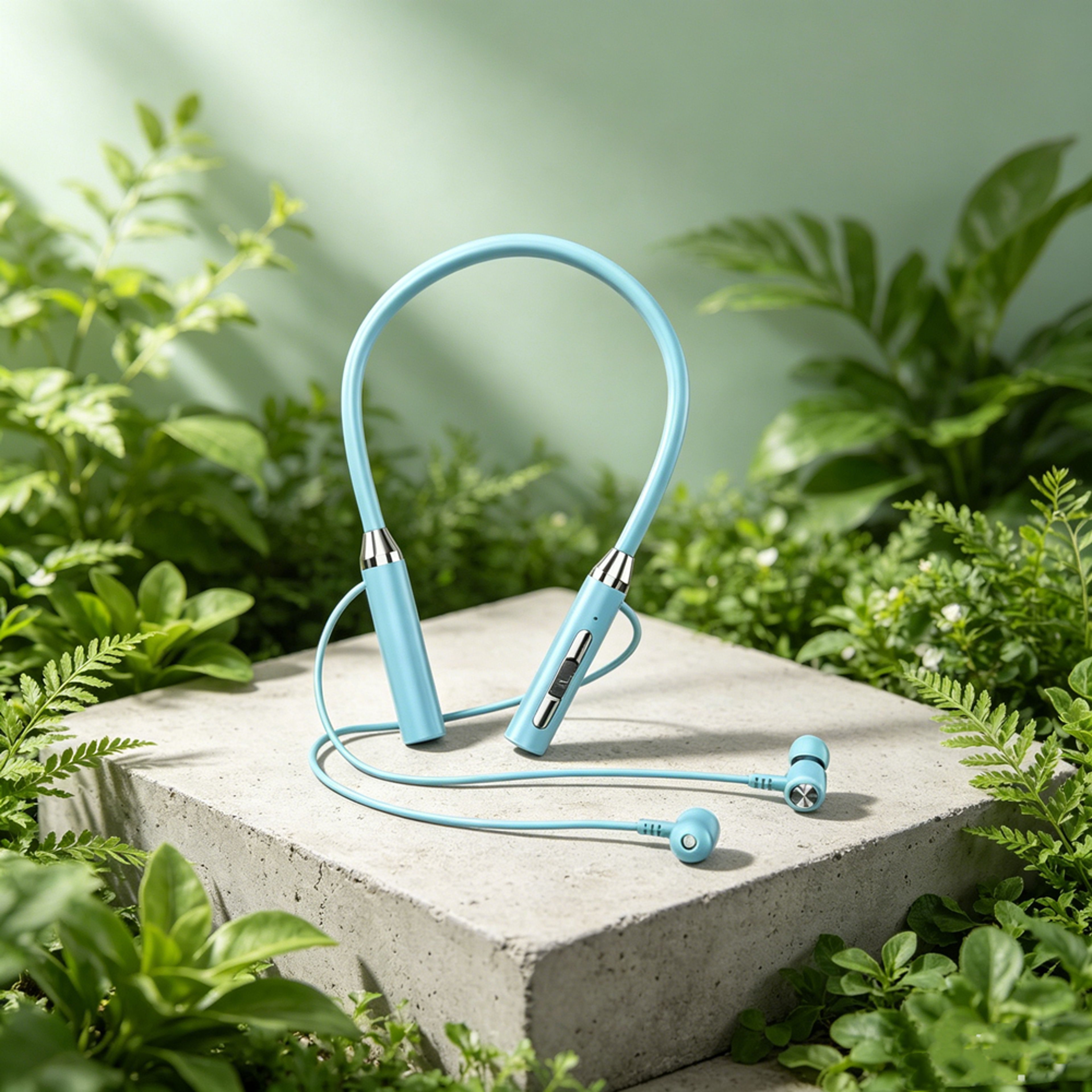 bluetooth neckband sports headset with microphone for smartphones