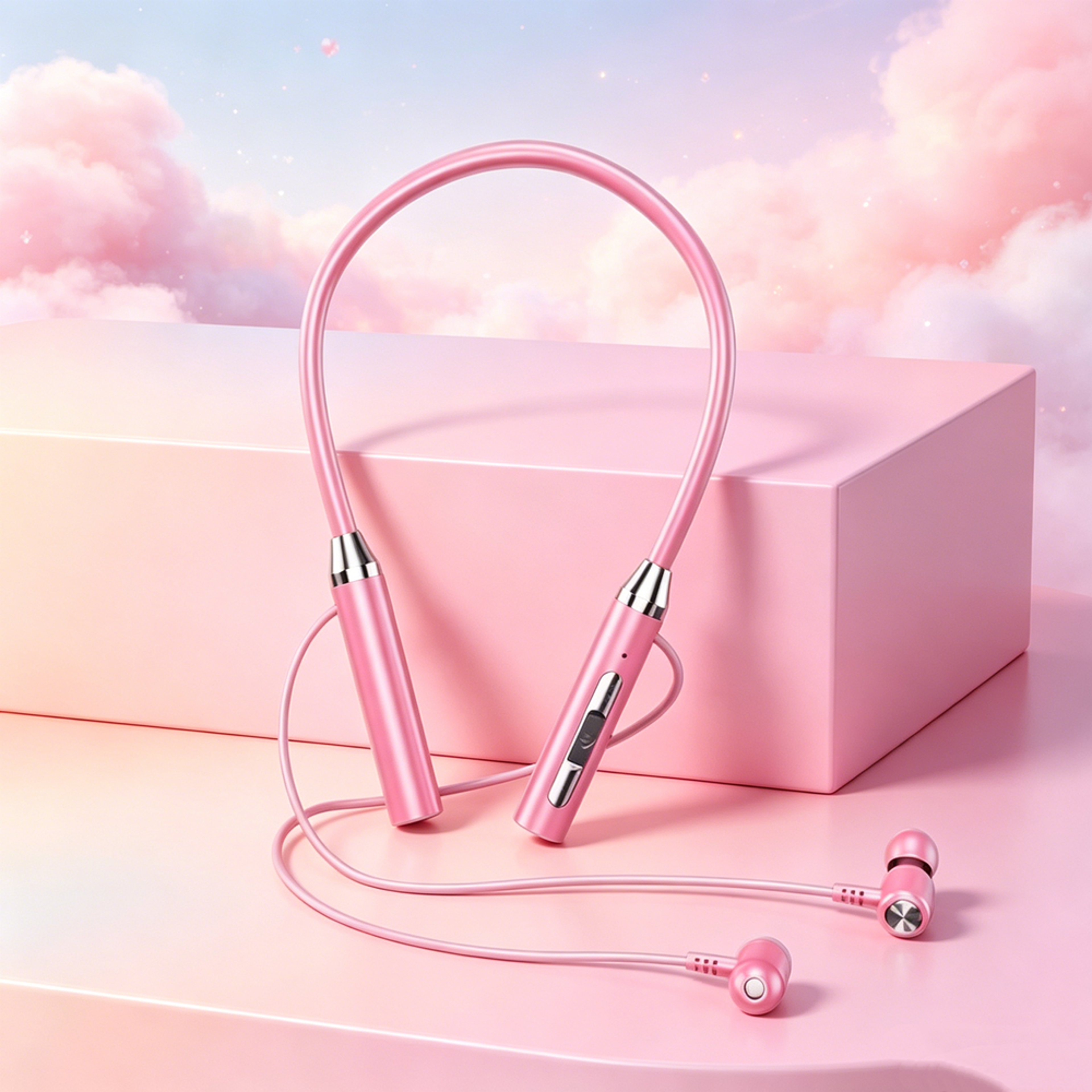 wireless neckband bluetooth sports headphones with magnetic earbuds