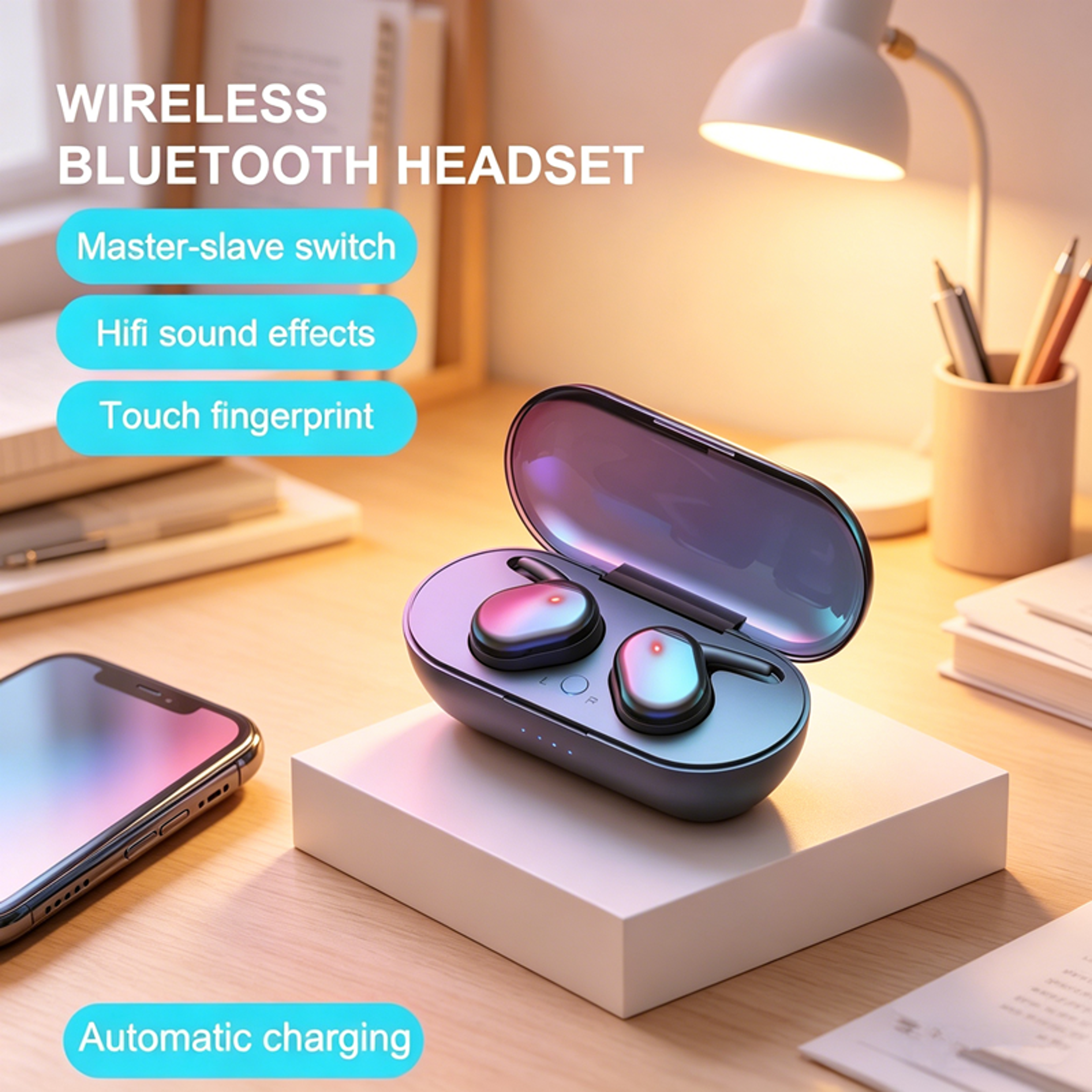 TWS Bluetooth Wireless Earbuds With Noise Reduction 1