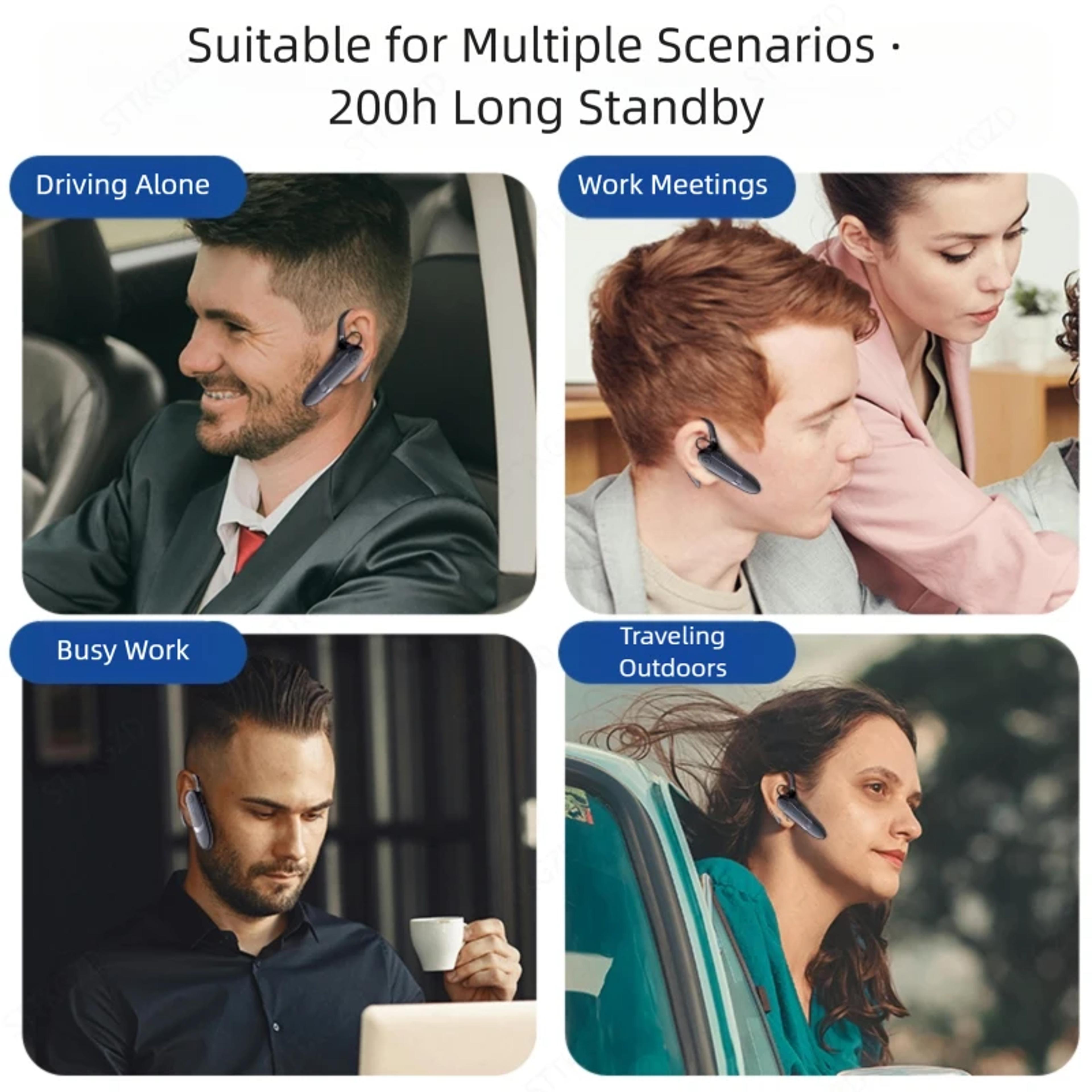Premium Wireless Bluetooth Headset With Mic  Noise Cancelling Bluetooth Handsfree Headset For Calls 5