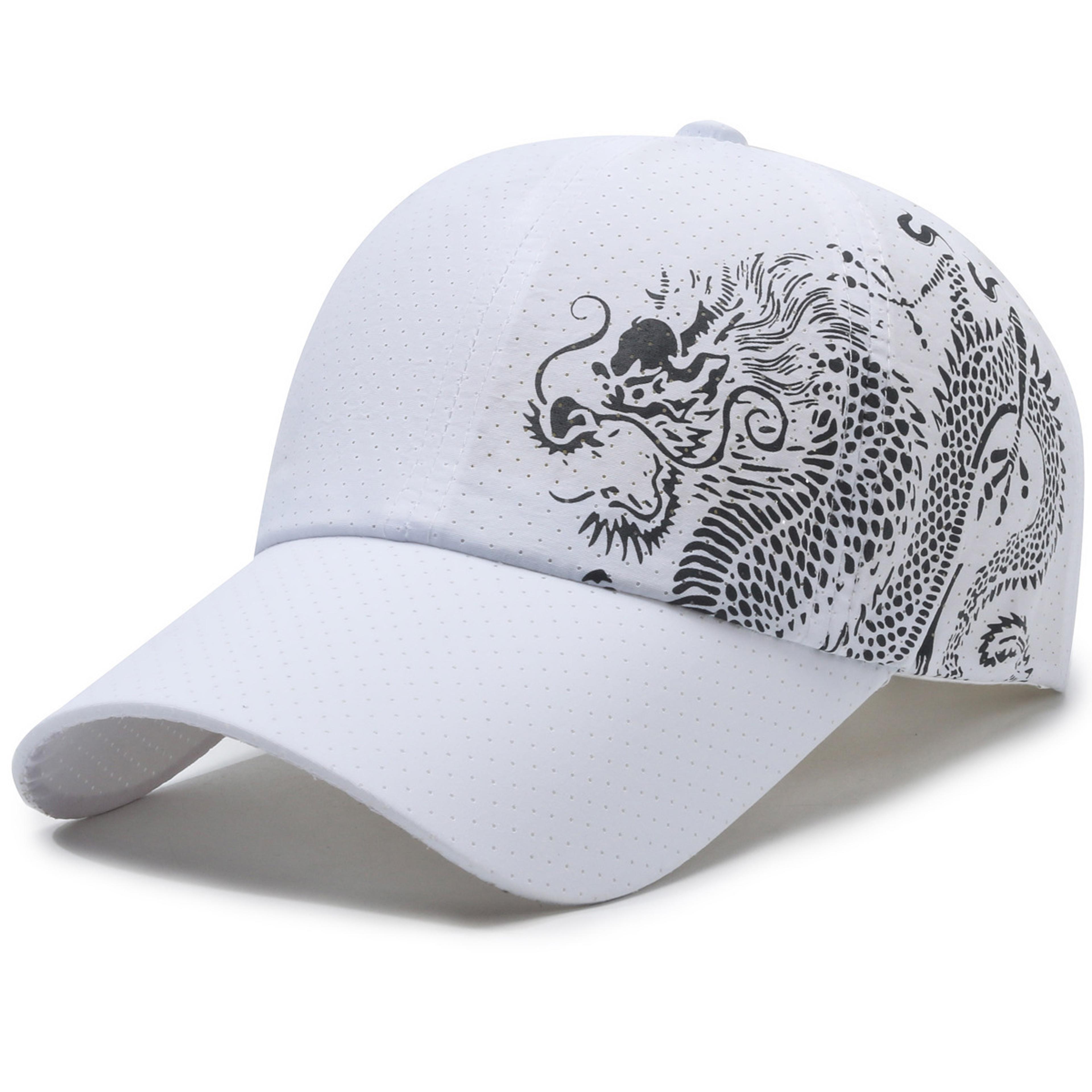 Dragon Print Quick Dry Baseball Cap Sun Protection Duckbill Summer Sports Hat 4