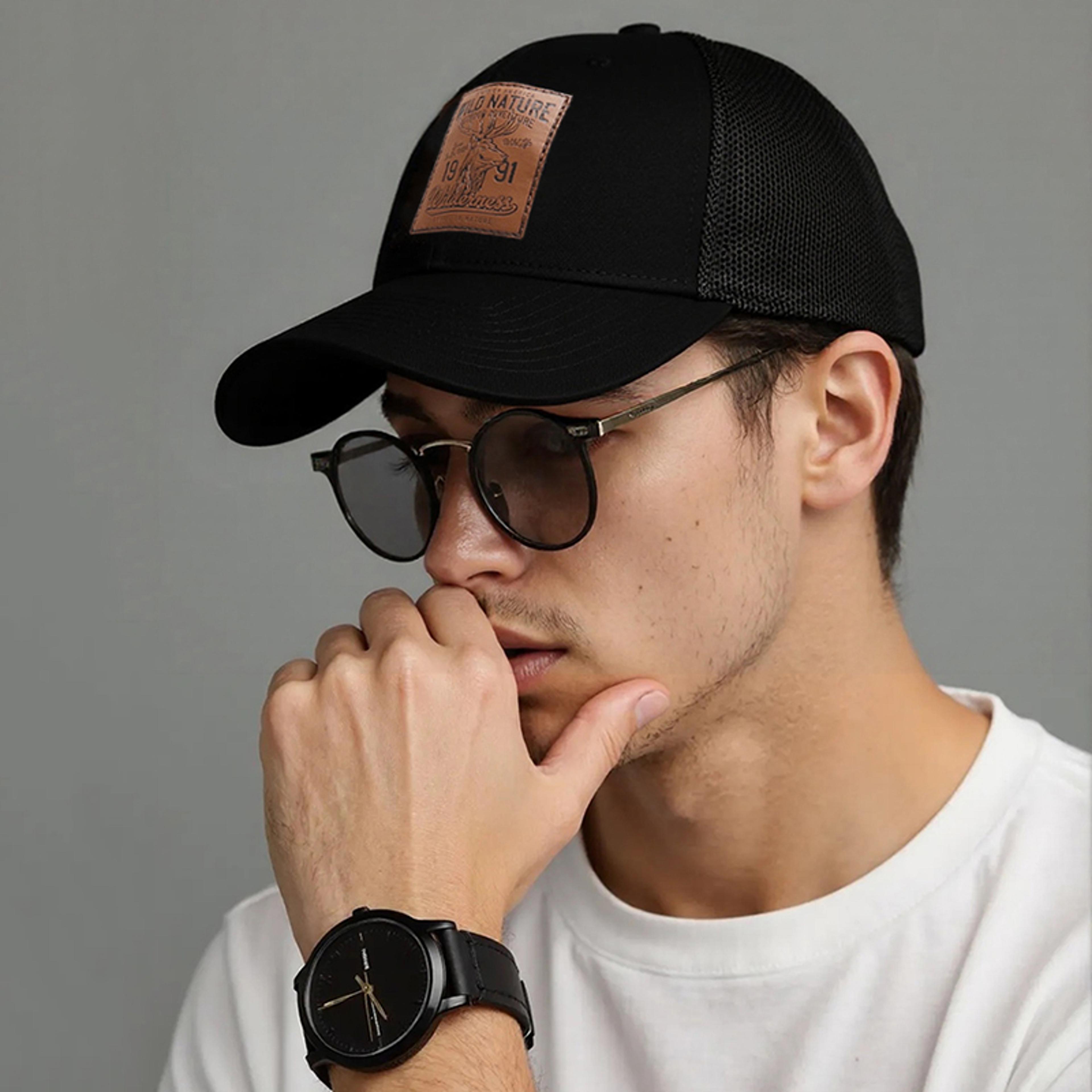 Mesh Trucker Cap Deer Icon Sun Protection Hat 2