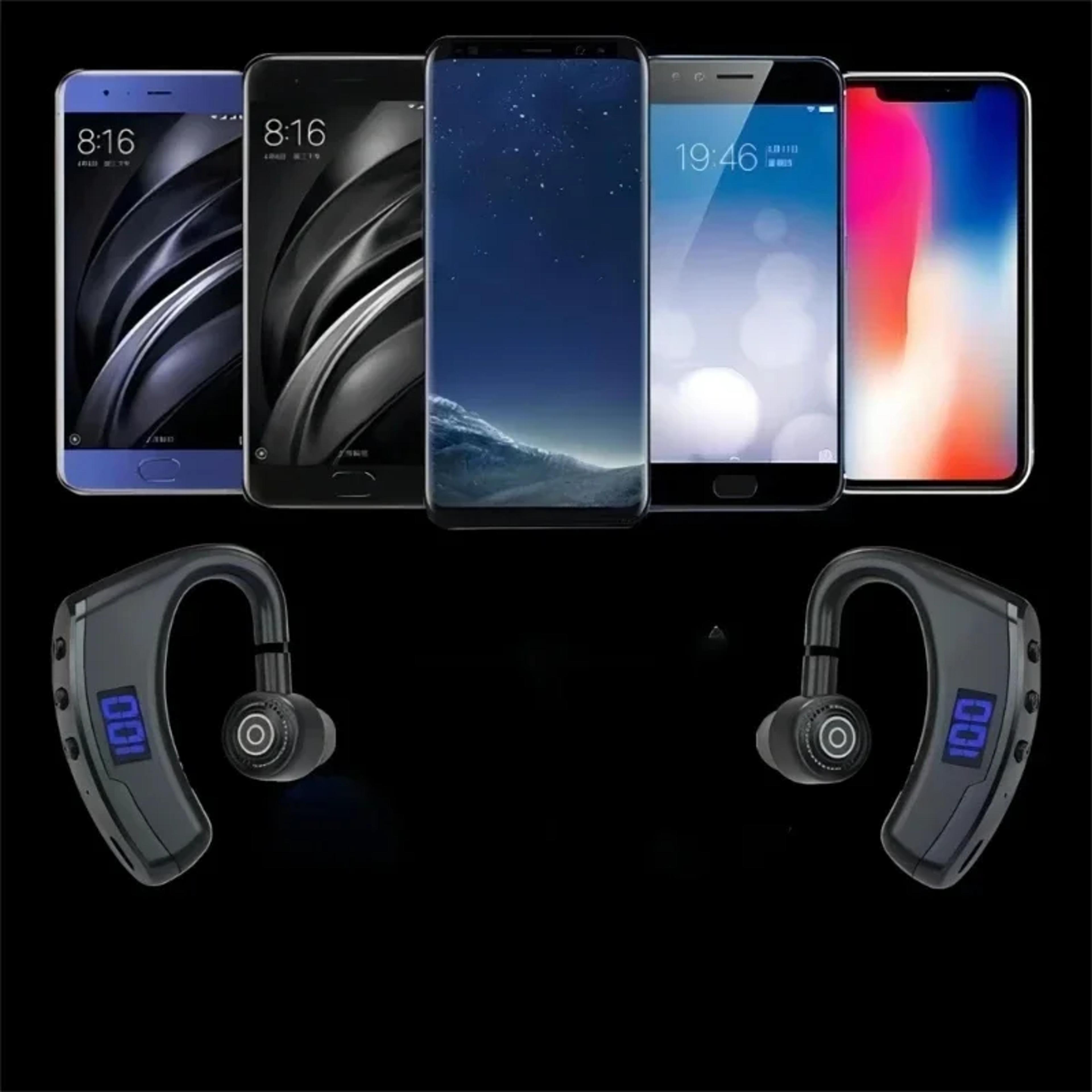 Digital Display Bluetooth Business Headset With Noise Reduction Mic 2