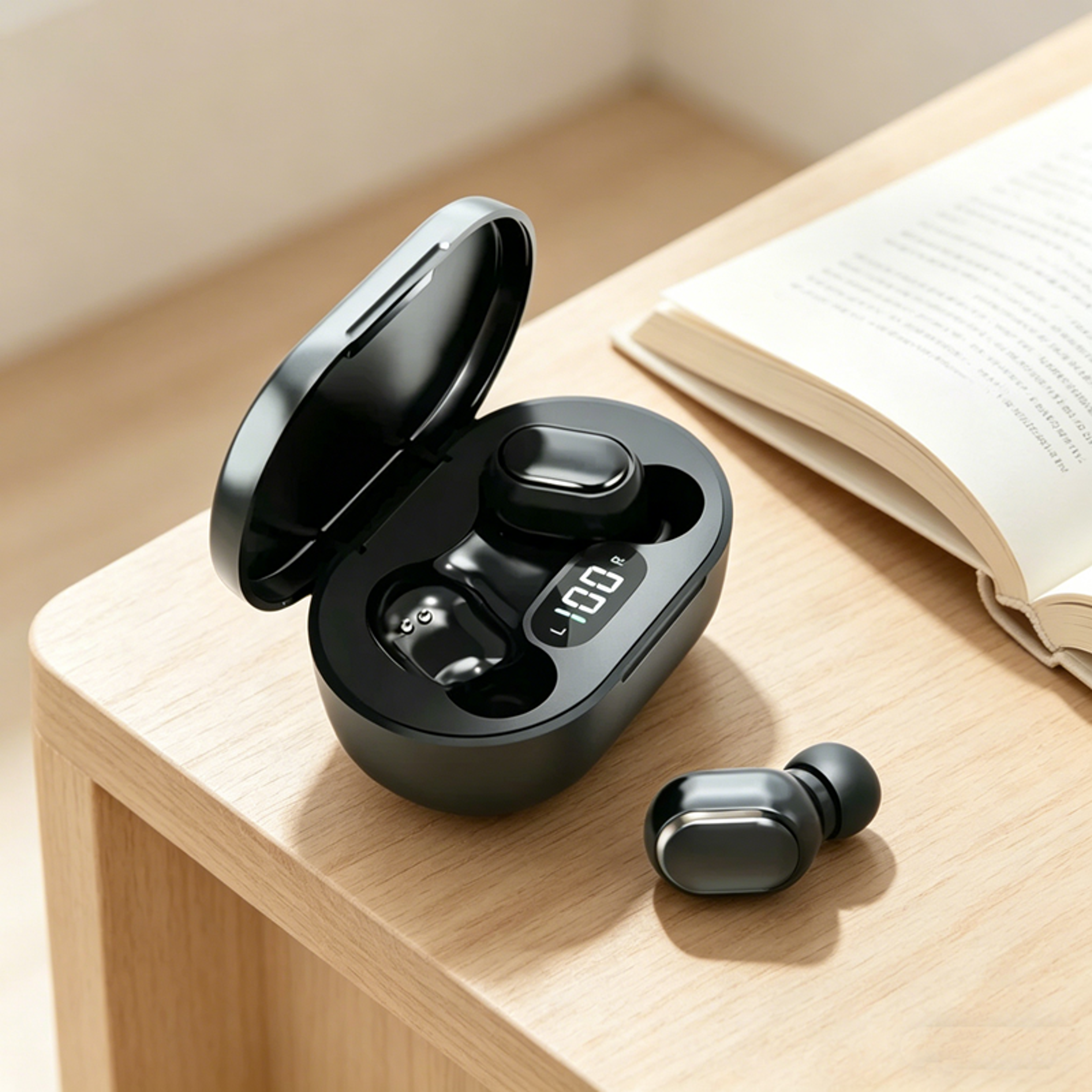 Wireless Bluetooth Earbuds With Mic LED Display TWS Headphones For Calls Sports And Gaming 0