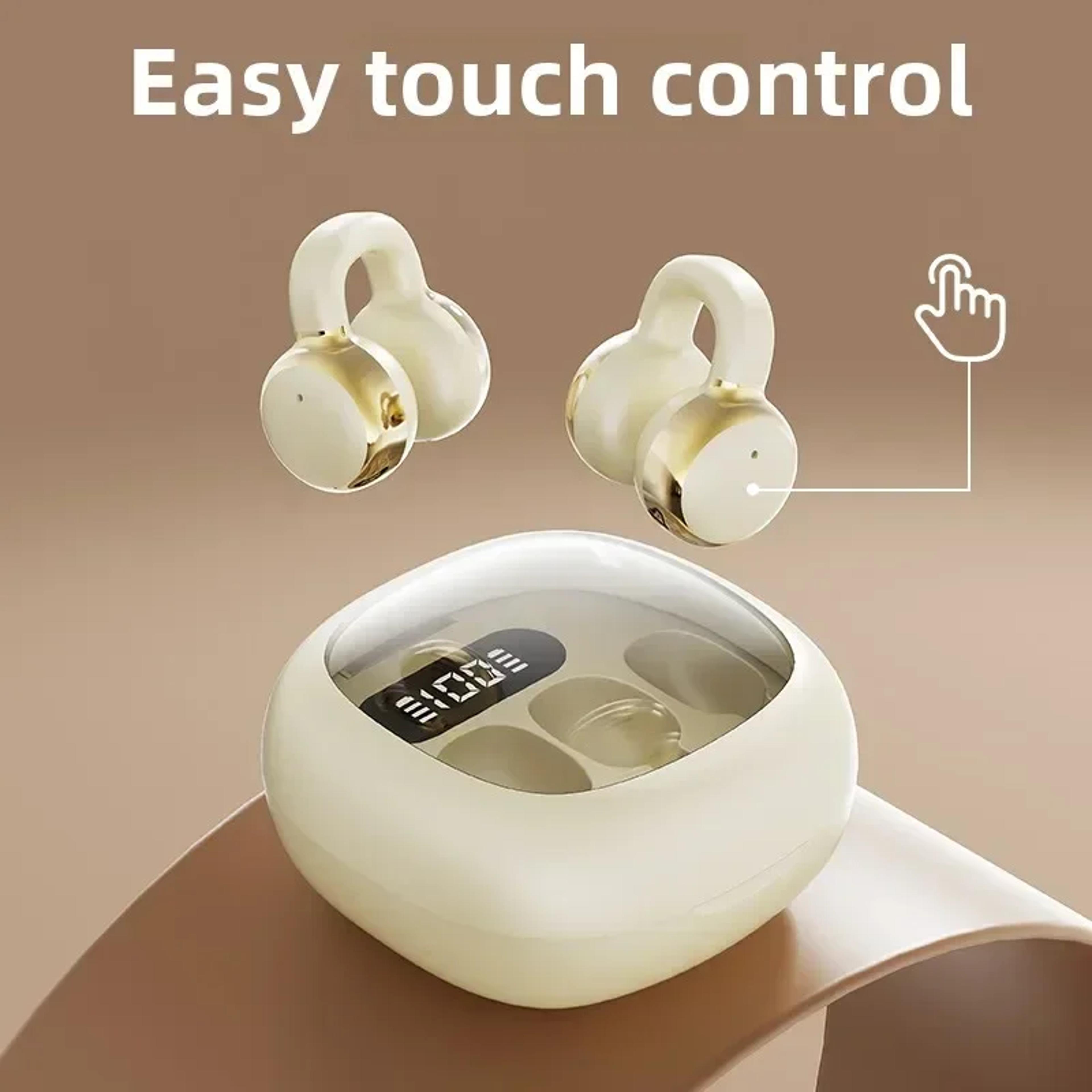 Wireless Bluetooth Headset With Digital Display Stereo Earbuds For Smartphones 5