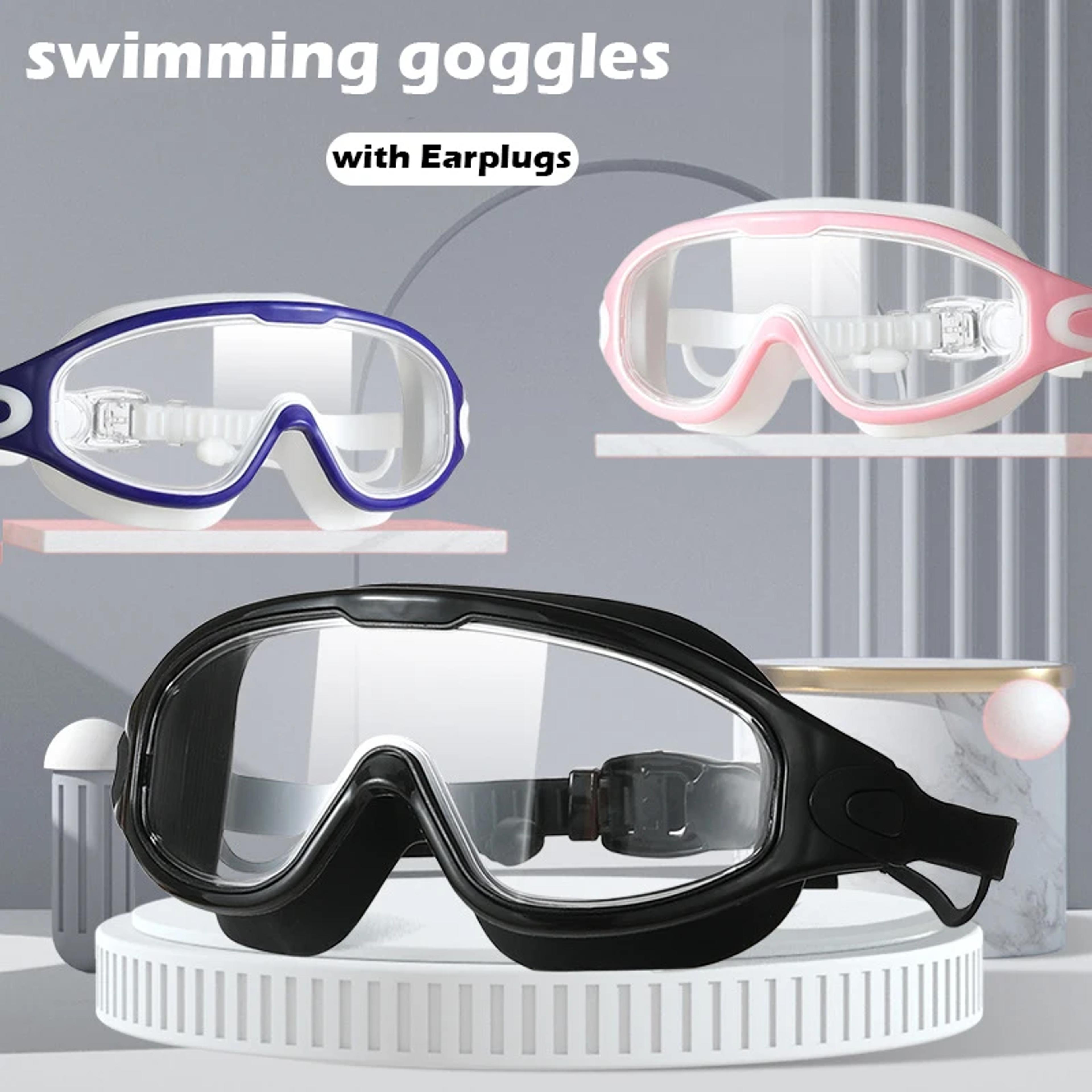 anti fog swimming goggles for adults with waterproof wide view electroplated lens