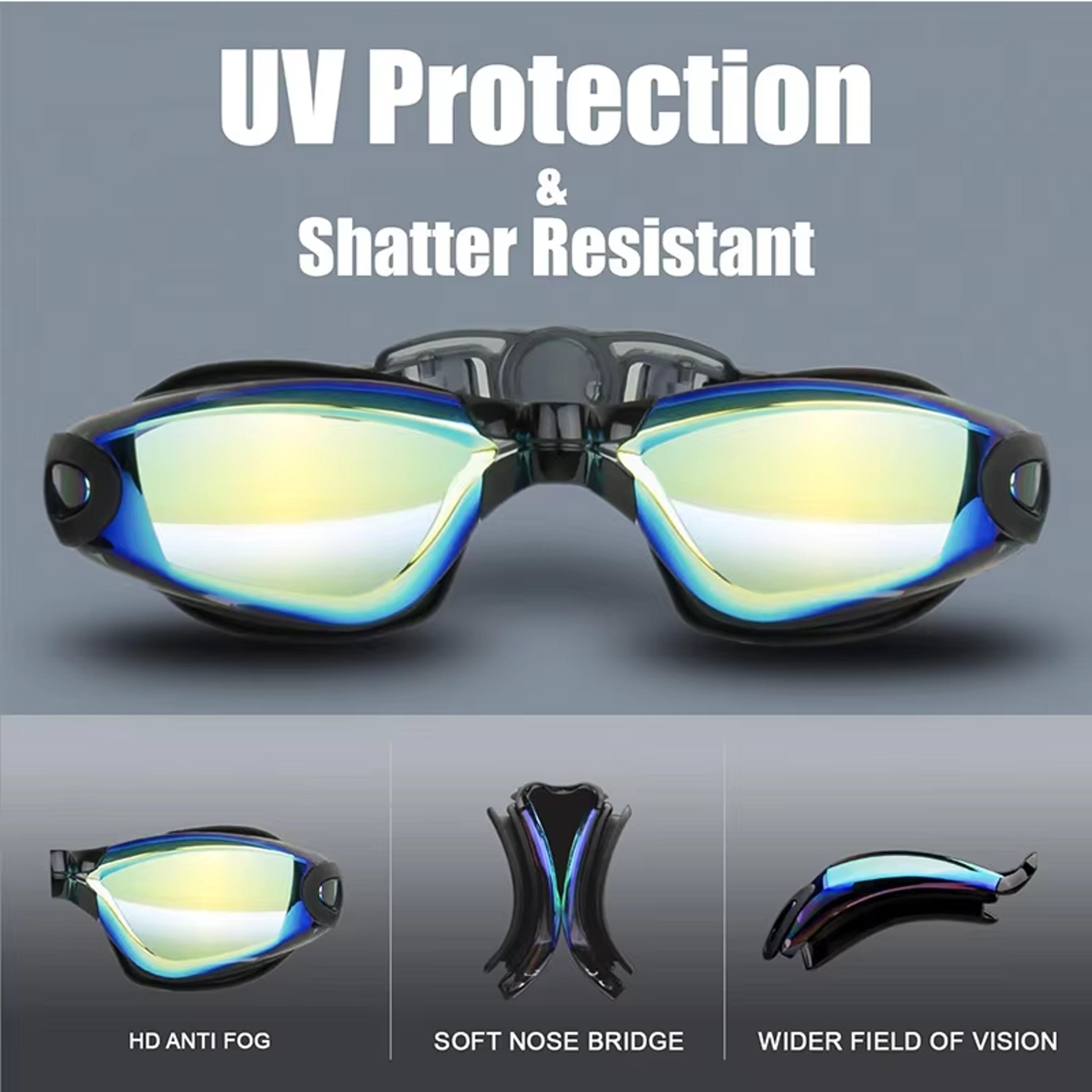 Anti Fog Swim Goggles With UV Protection And Adjustable Silicone Fit 4