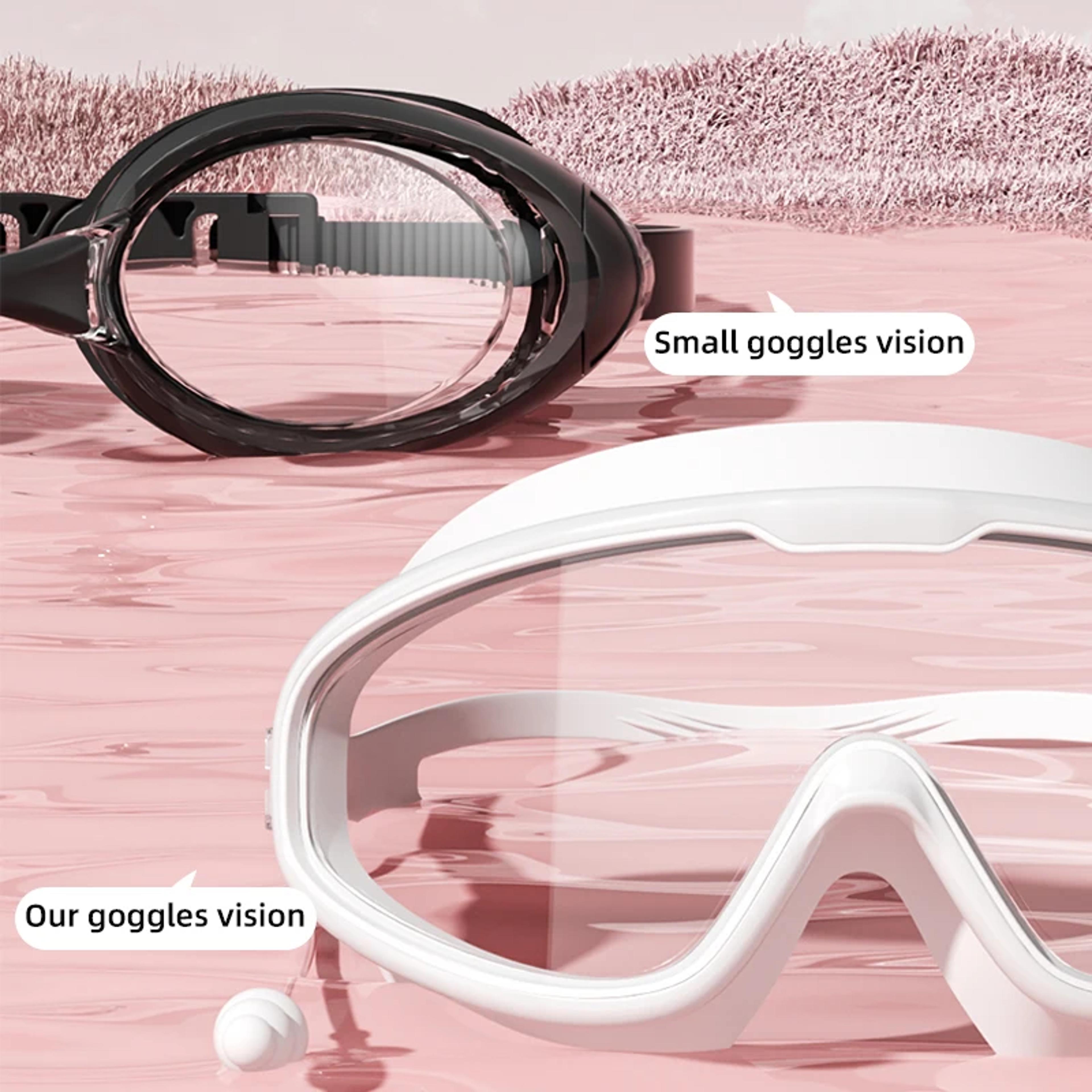 Anti Fog Swimming Goggles With Earplugs Wide View Waterproof Diving Glasses 3