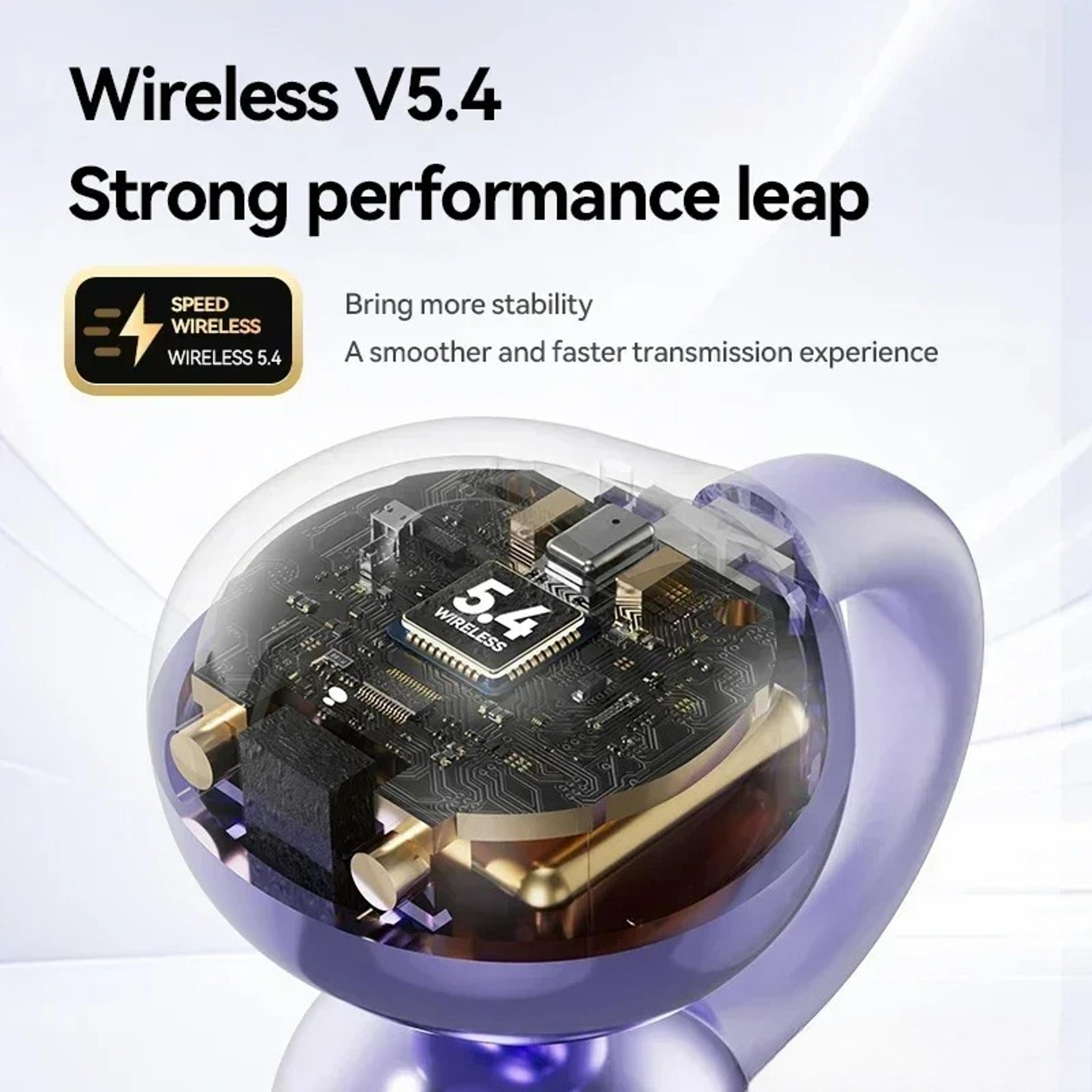 Wireless Bluetooth Headphones Open Ear Clip Earbuds With Noise Cancellation Touch Control Mic 3