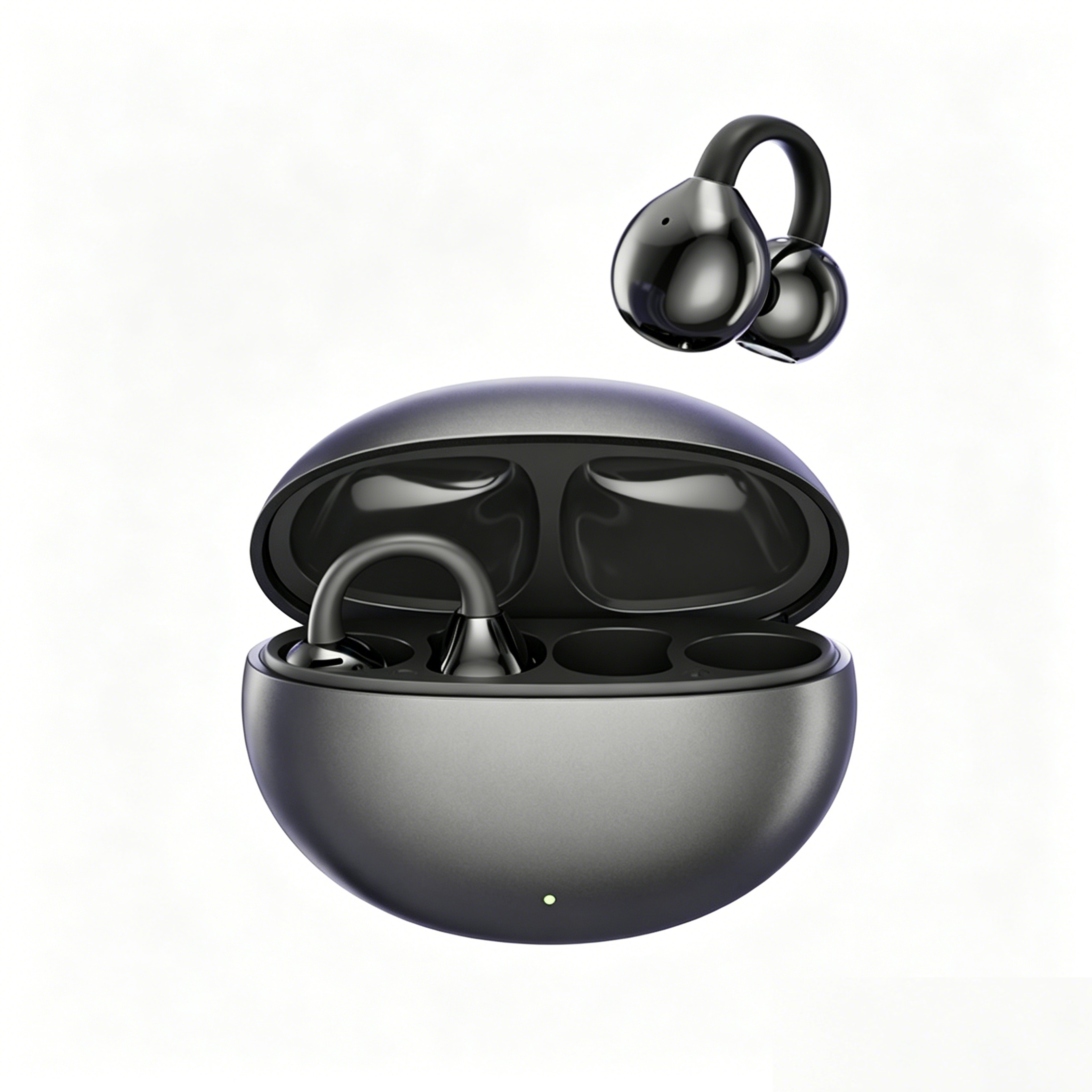 Wireless Bluetooth Headphones Open Ear Clip Earbuds With Noise Cancellation Touch Control Mic 8