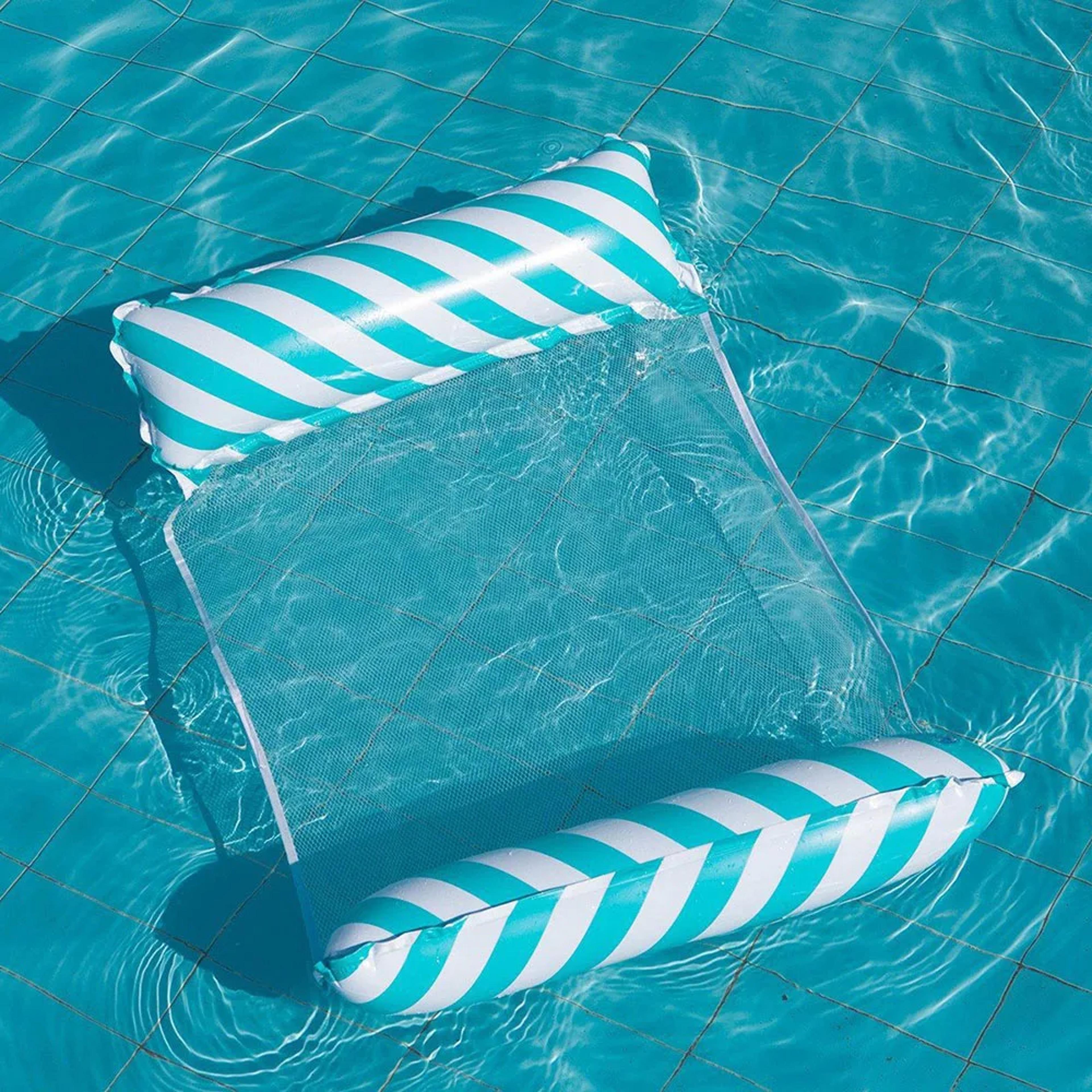Foldable Water Hammock Float Inflatable Pool Lounger For Relaxing Swimming And Pool Parties 6