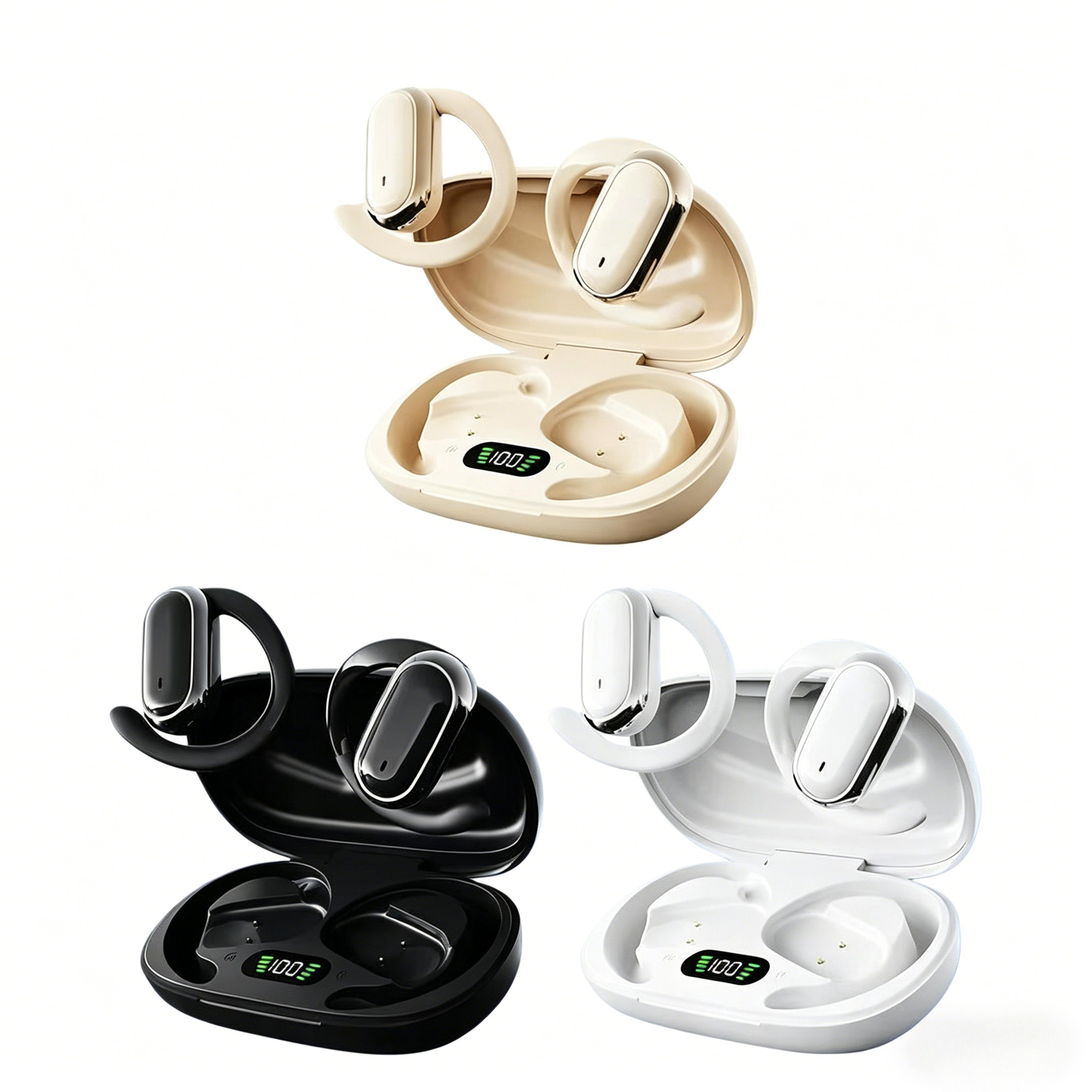 Wireless OWS Earhook Bluetooth 53 Earbuds With Smart LED Display And Mic 5