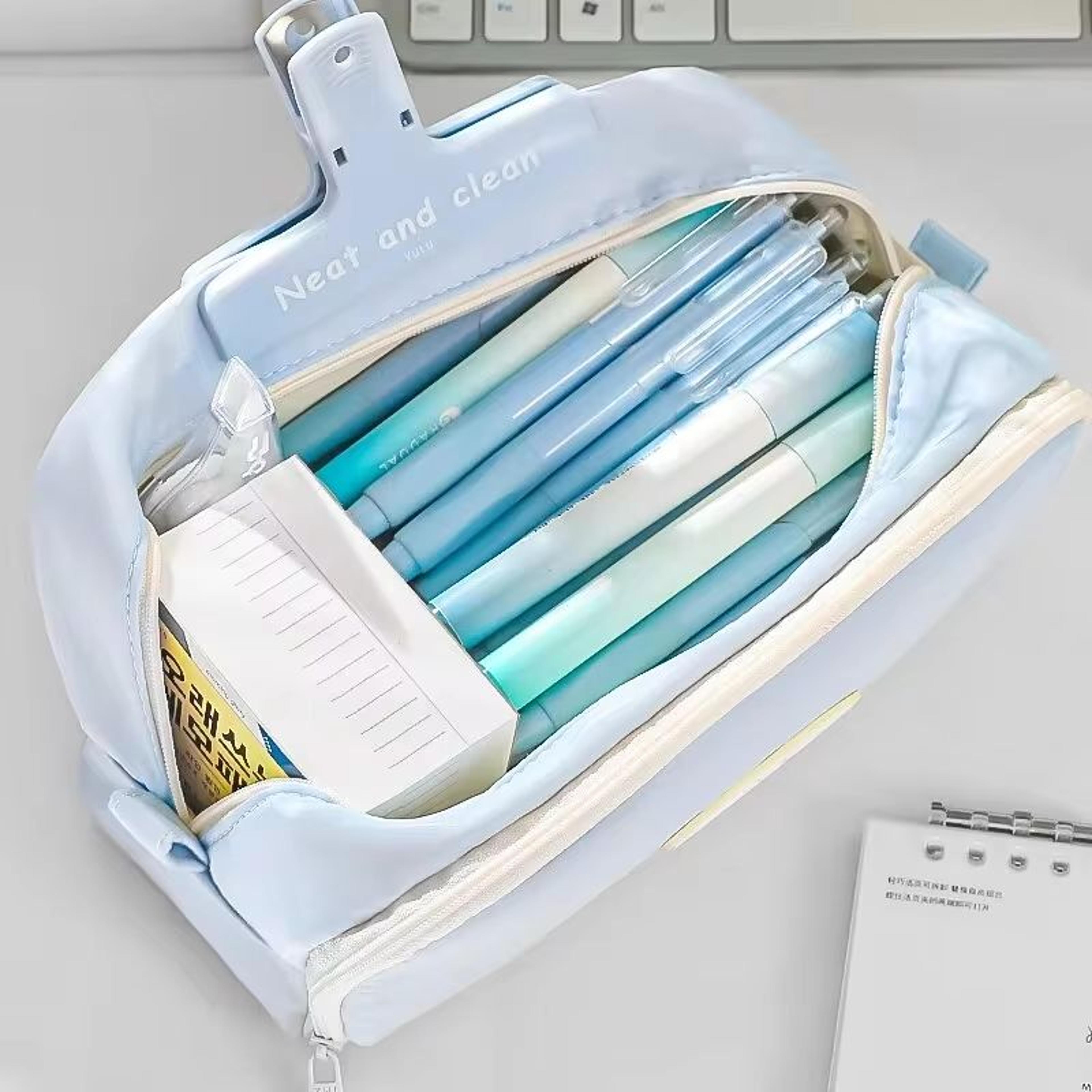 Large Capacity Pencil Case Organizer With Multiple Compartments For School Office And Travel 0