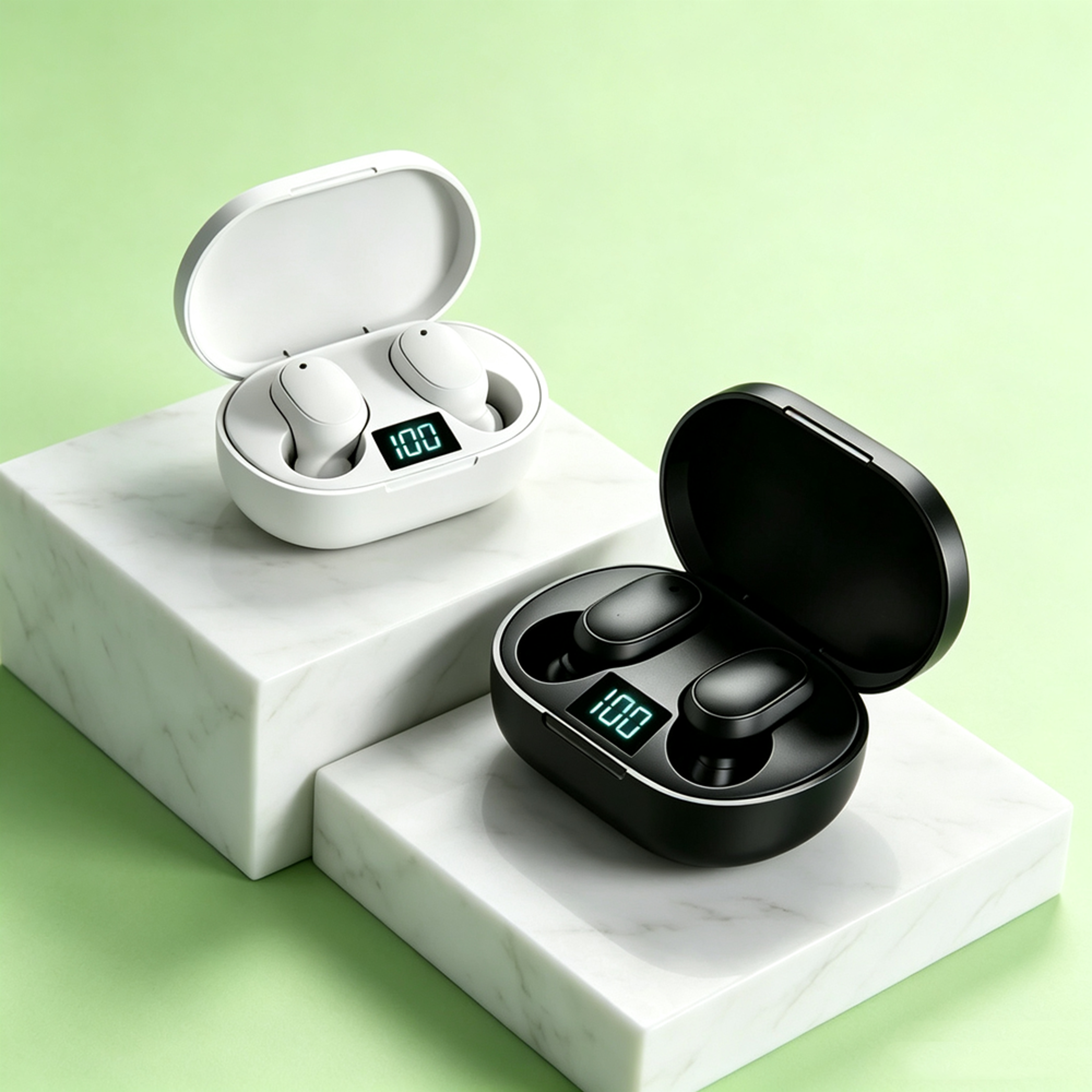 Foldable TWS Wireless Earbuds Compact Bluetooth Travel Headphones 1