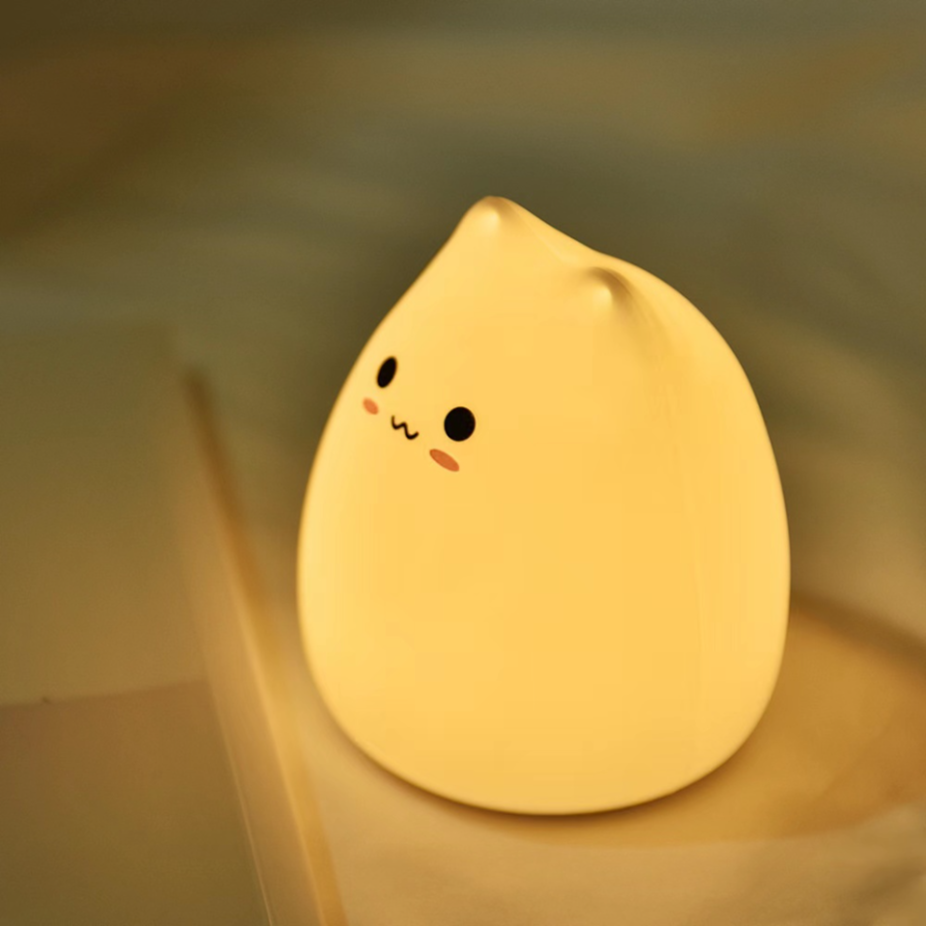 Cute Cat LED Night Light With Touch Sensor And Soft Silicone Design 1