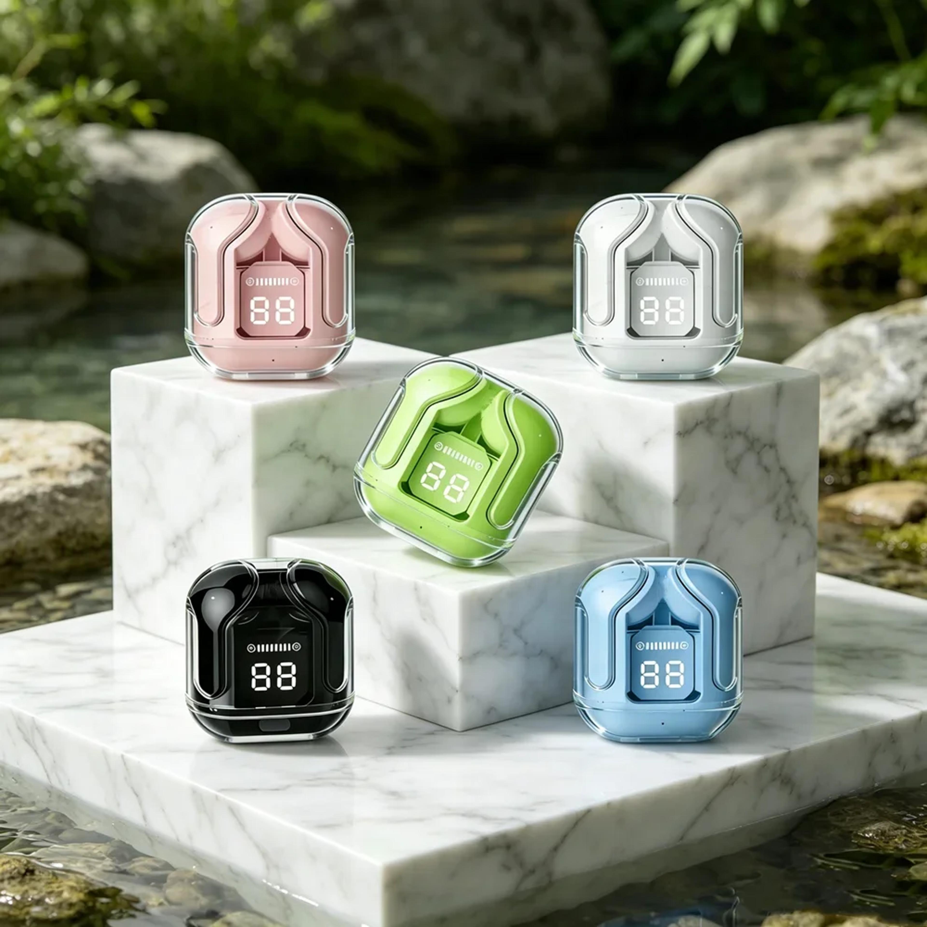 Wireless Mini Earbuds With LED Display Bluetooth TWS Stereo Sound Headphones 0