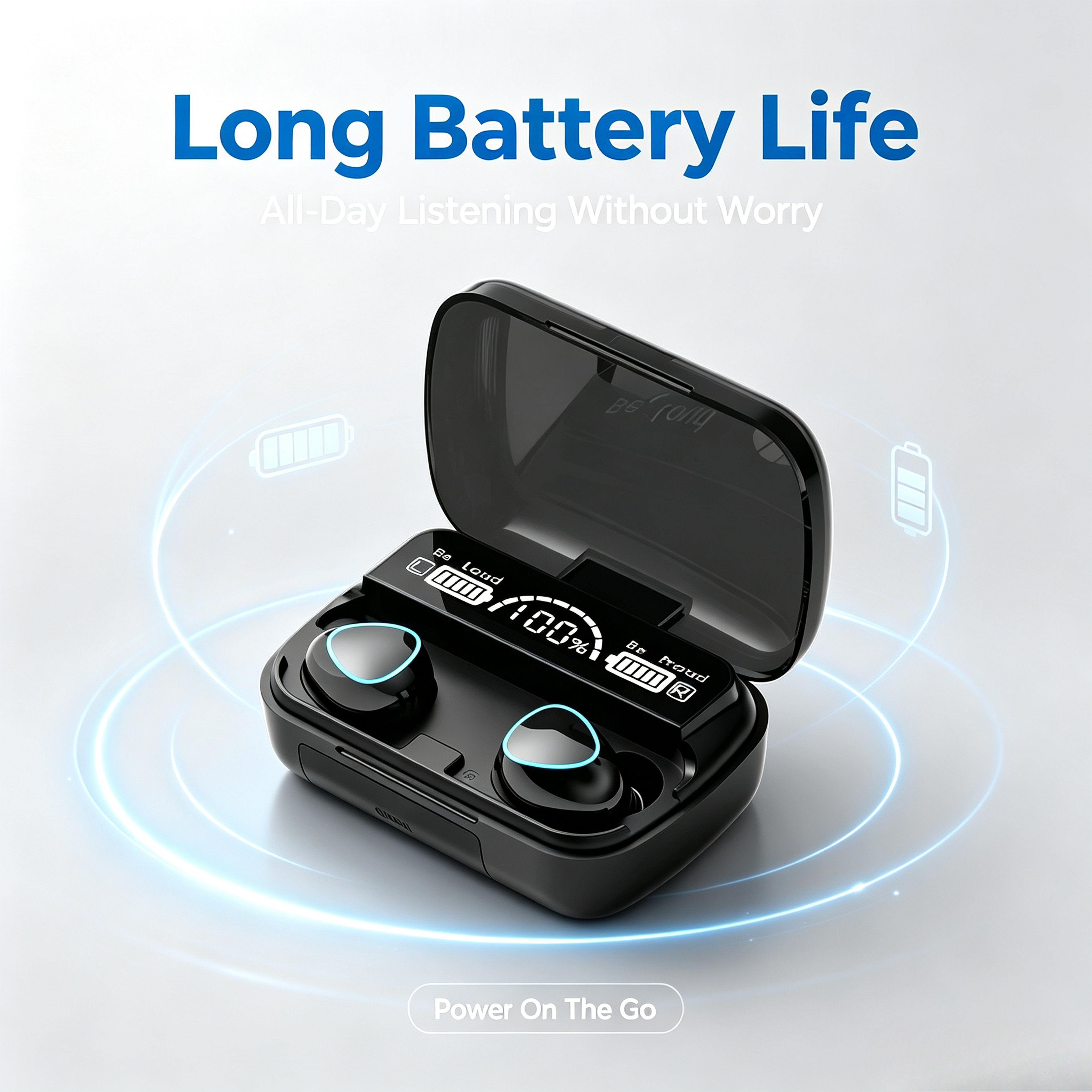 Wireless Earbuds Bluetooth Sports Headset With LED Charging Case 4
