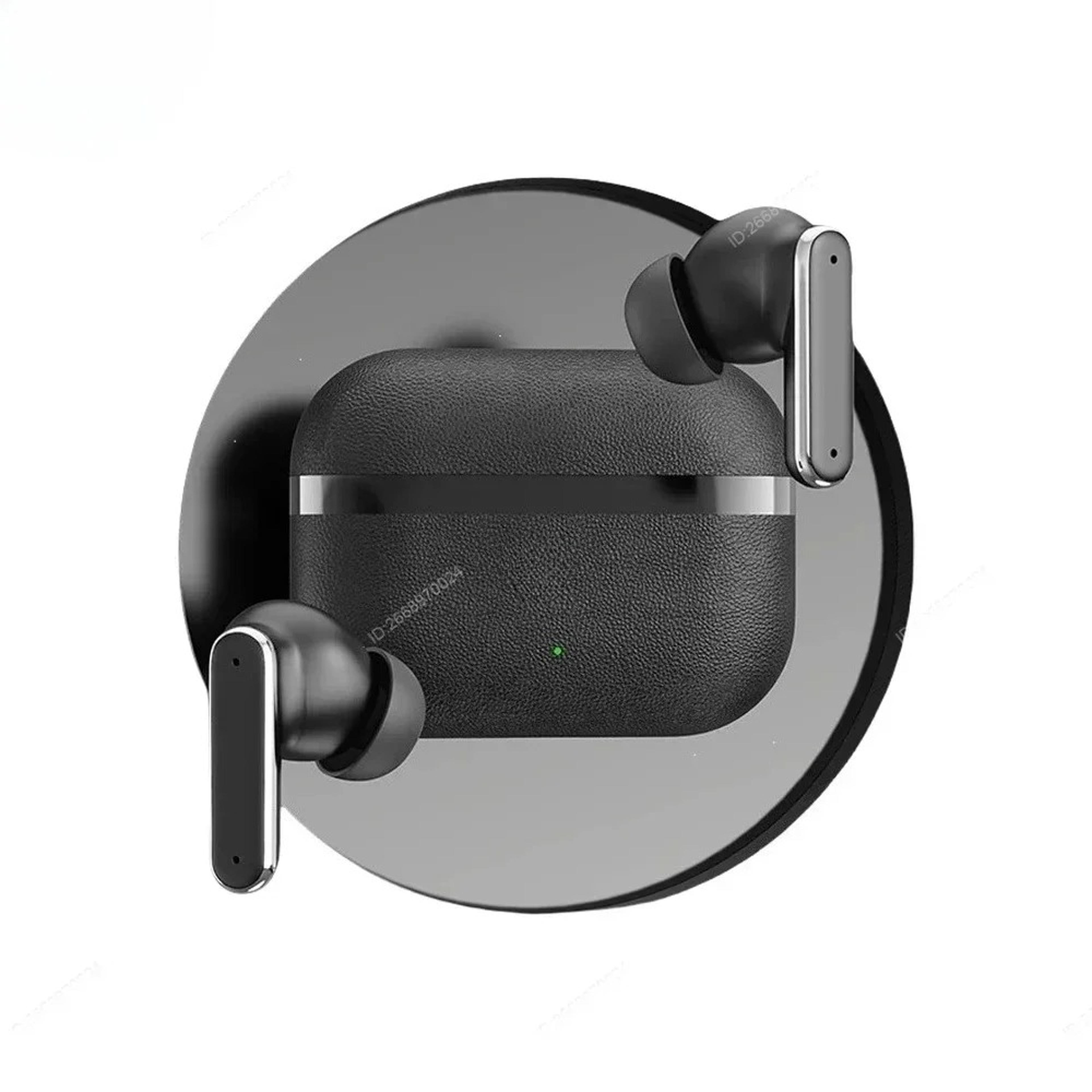 Leather Texture True Wireless Earbuds Bluetooth Headphones With Long Battery Life 7