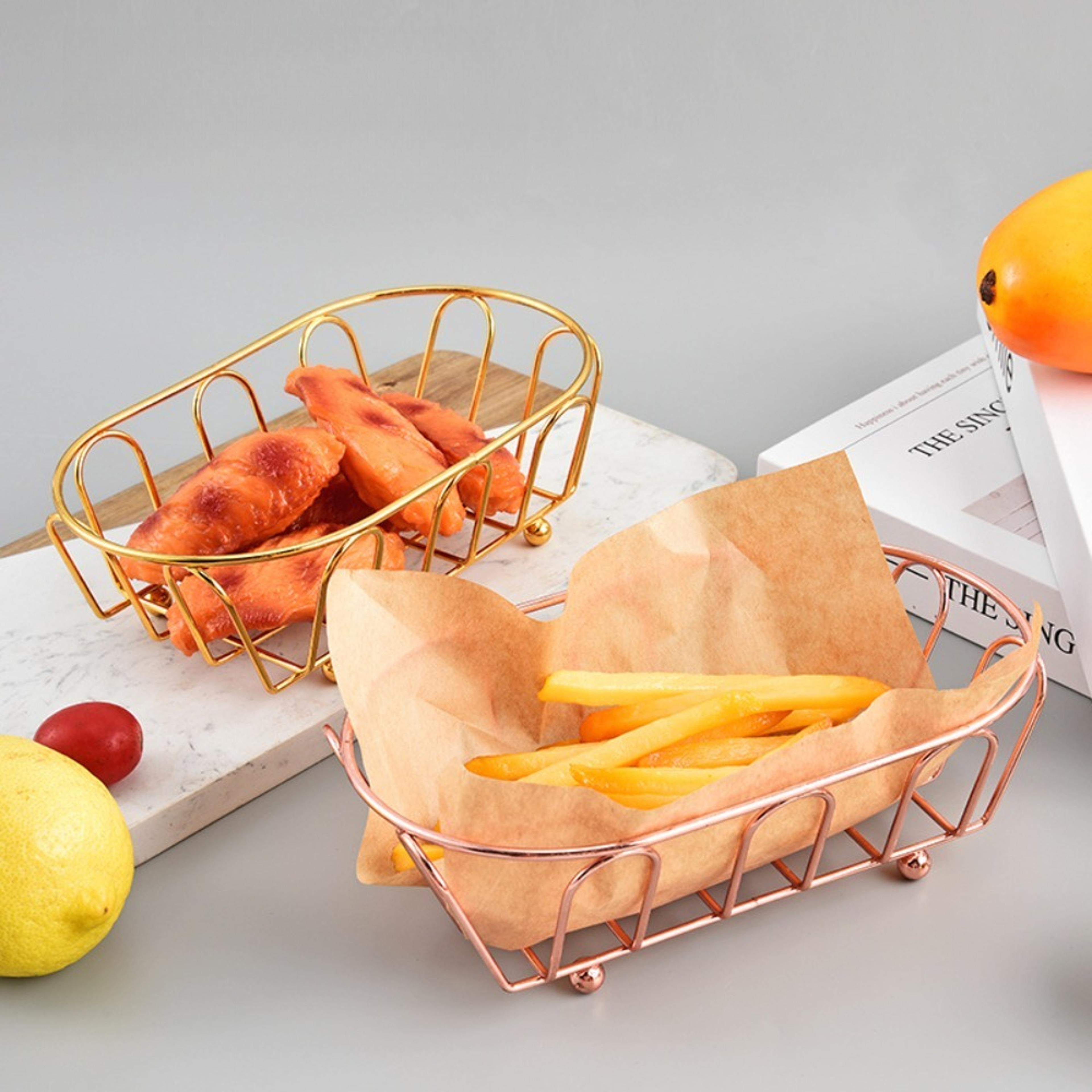 Minimalist Iron Wire Storage Basket For Fruit Bread And Desktop Organization 2