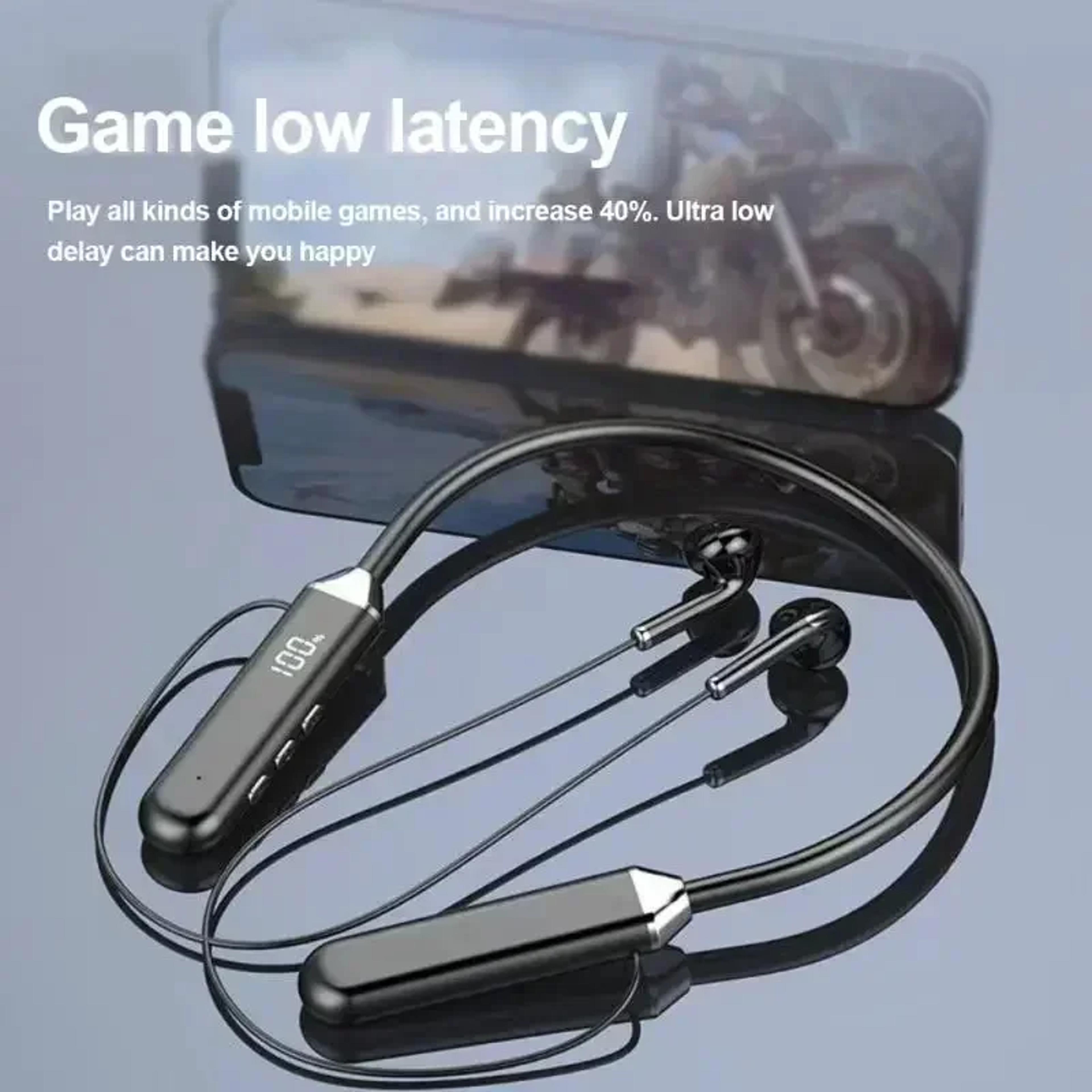 PulseFlex Neckband Bluetooth Headphones With LED Display And Protection 4
