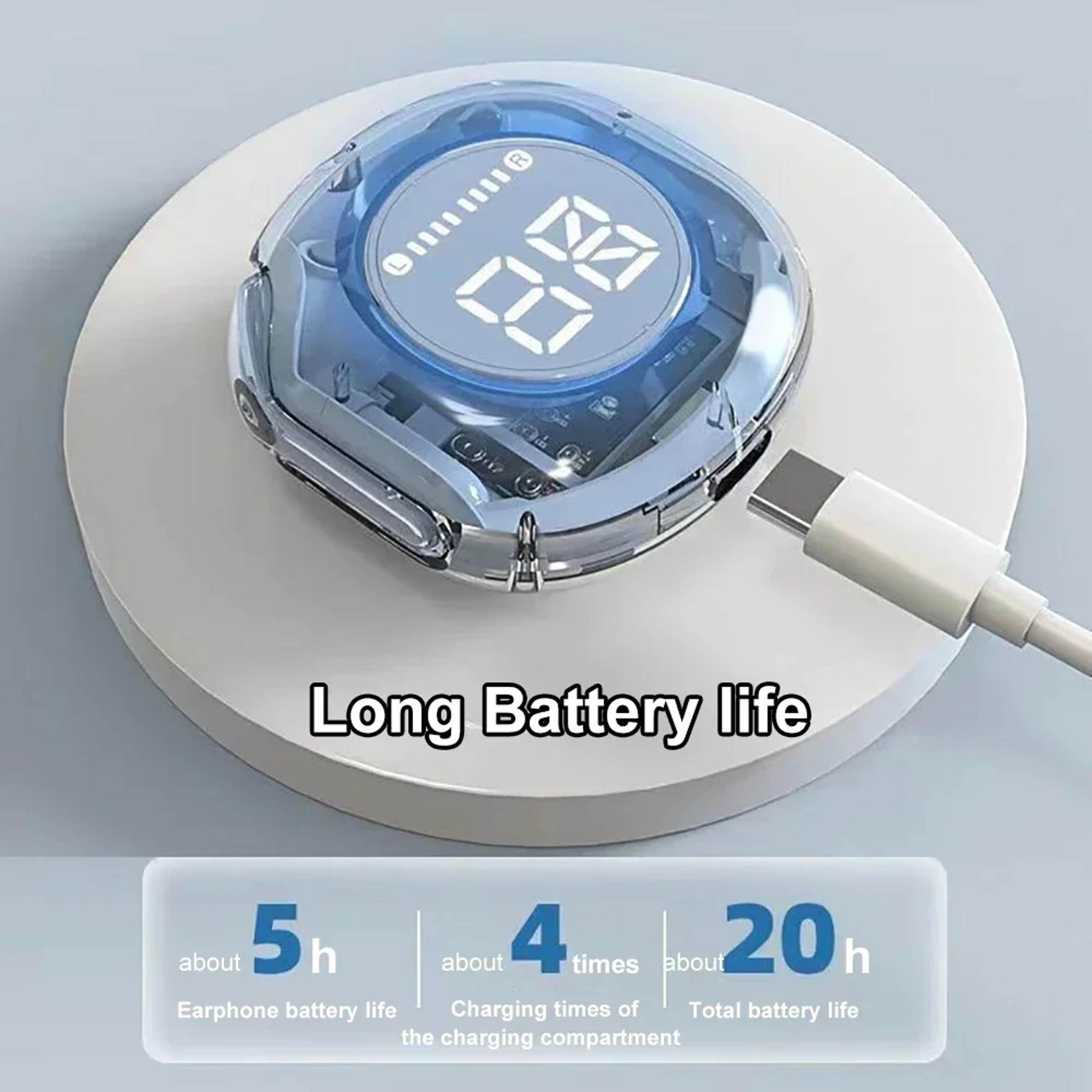 LED Display Wireless Bluetooth Earbuds With Stereo Sound And Charging Case 2